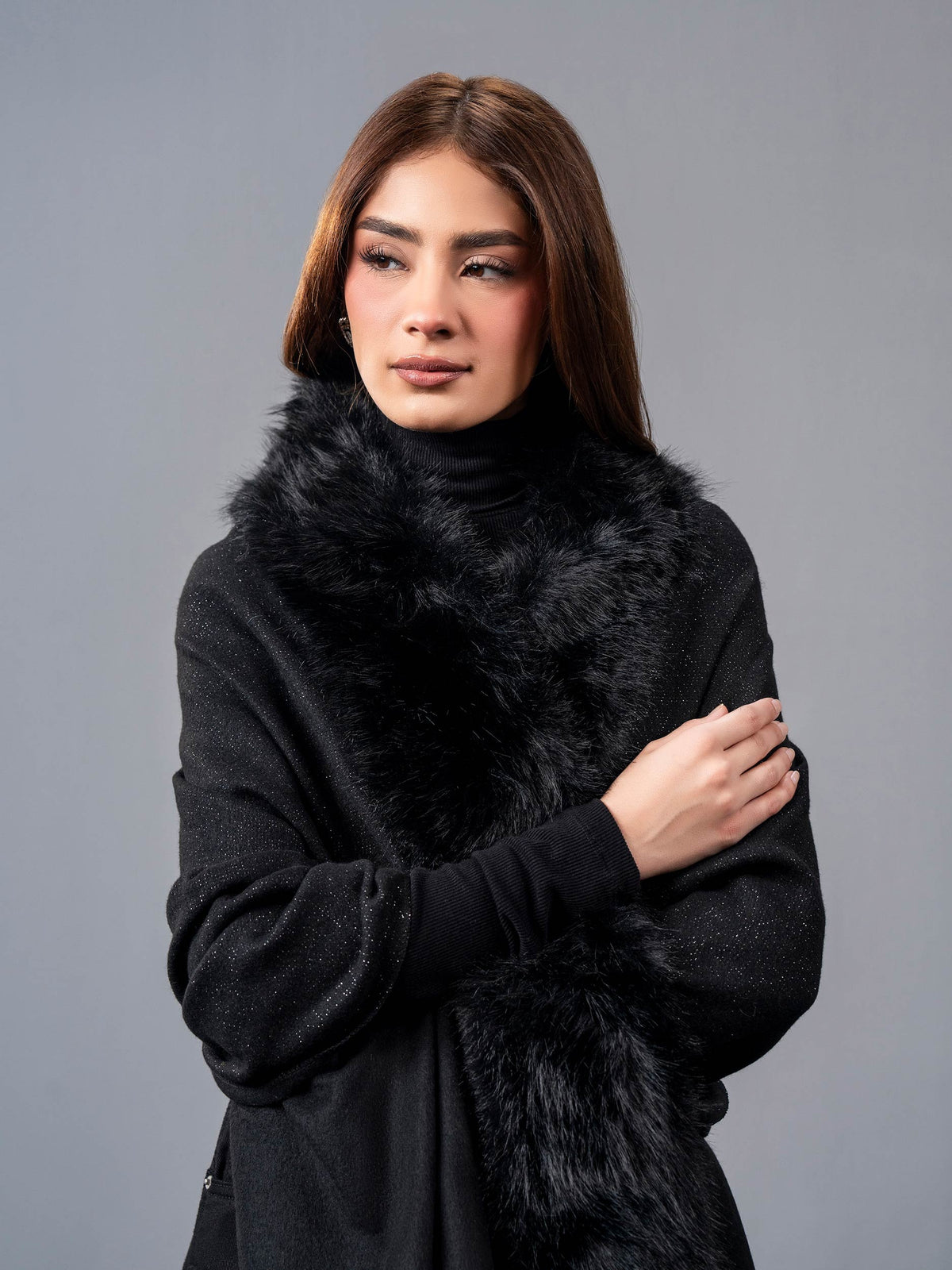Woolen Fur Cape