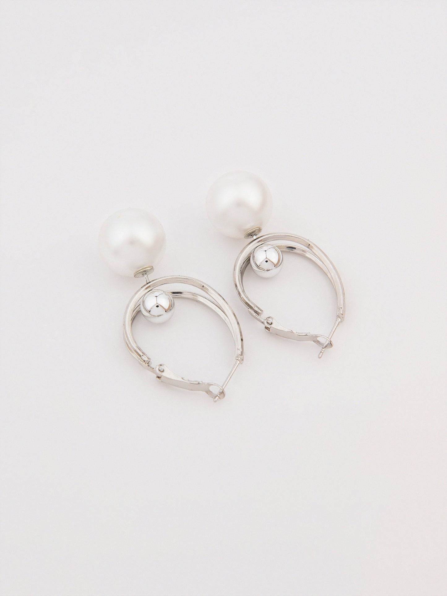 Pearl Drop Hoops