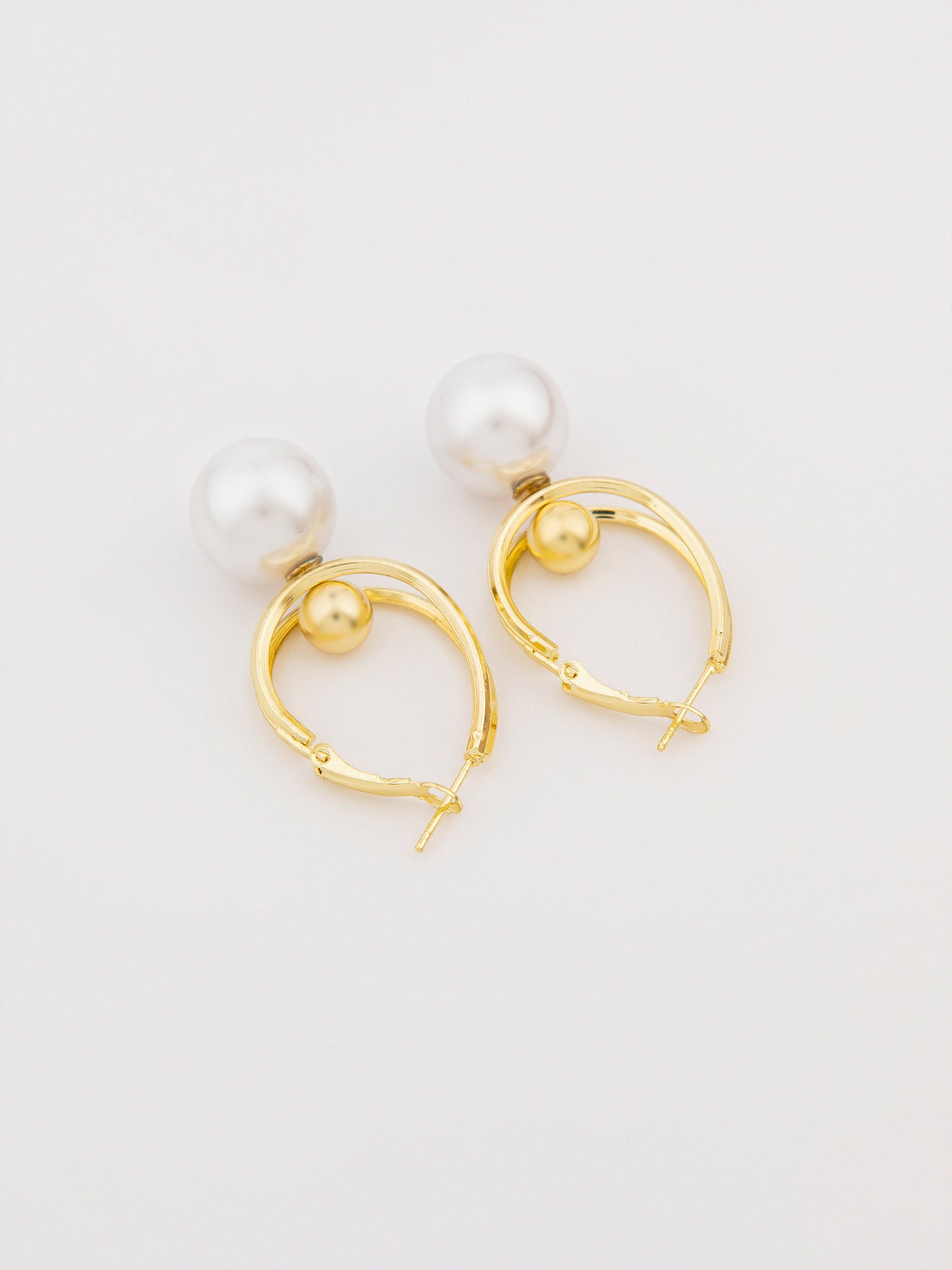 Pearl Drop Hoops