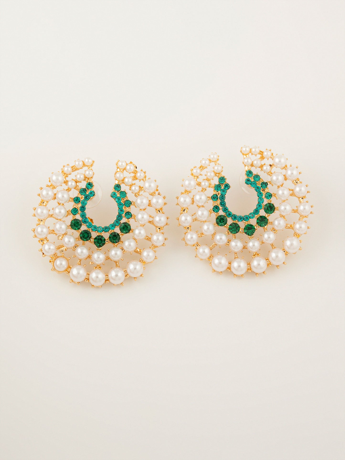 Crescent Pearl Earrings
