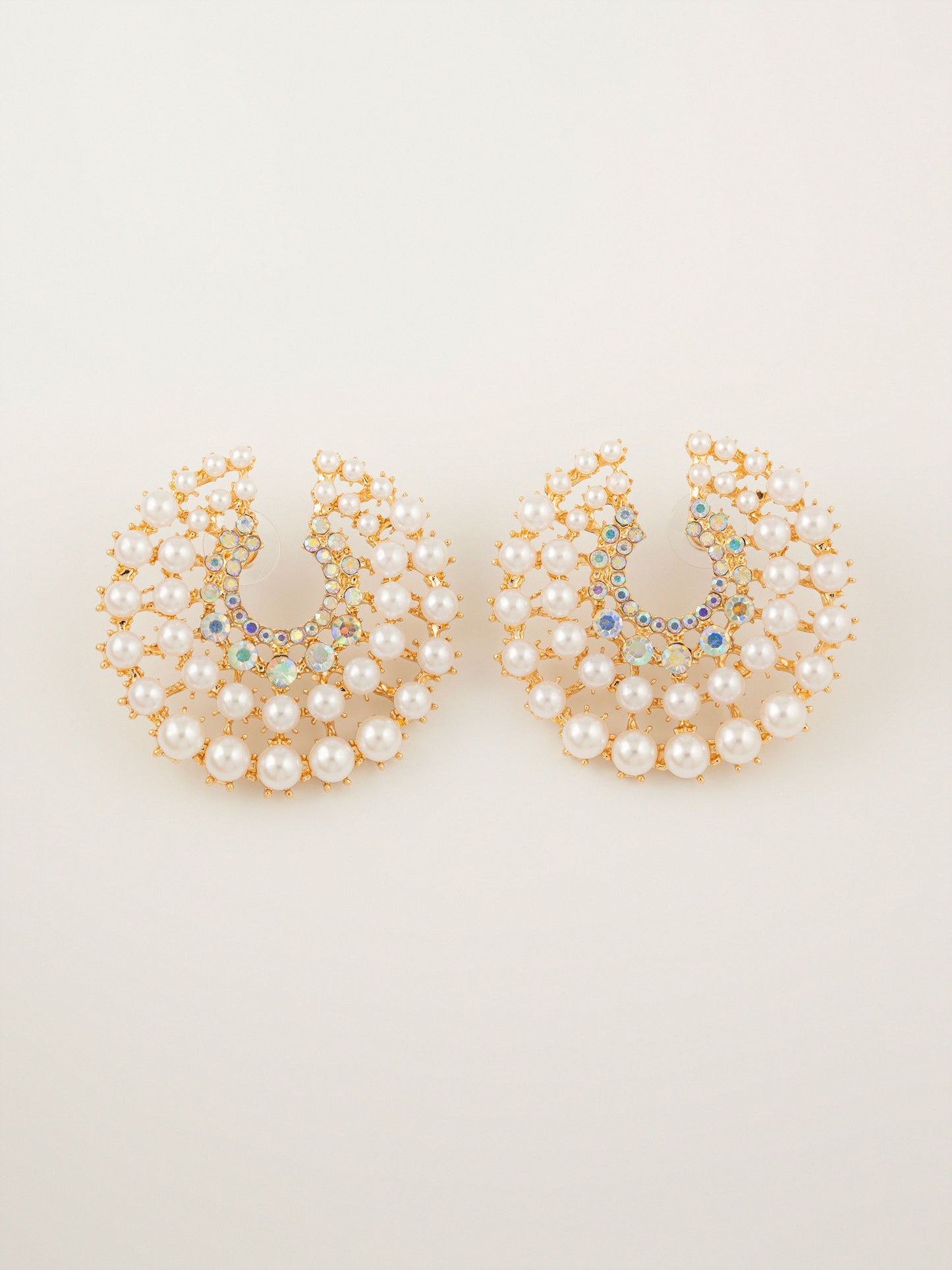 Crescent Pearl Earrings