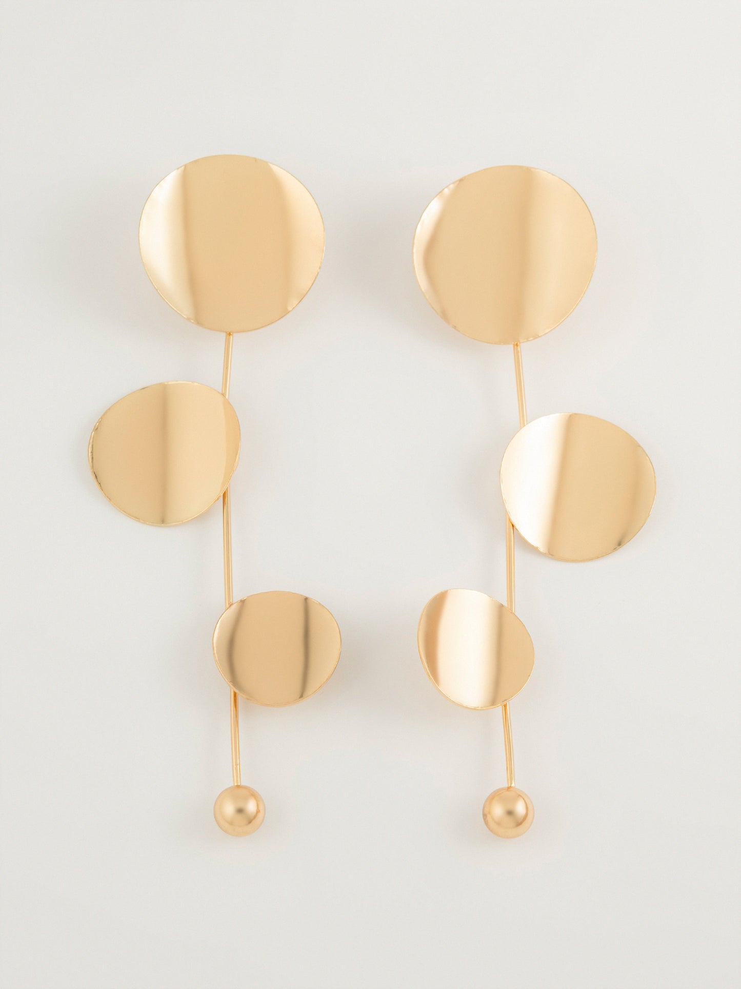 Disc Drop Earrings