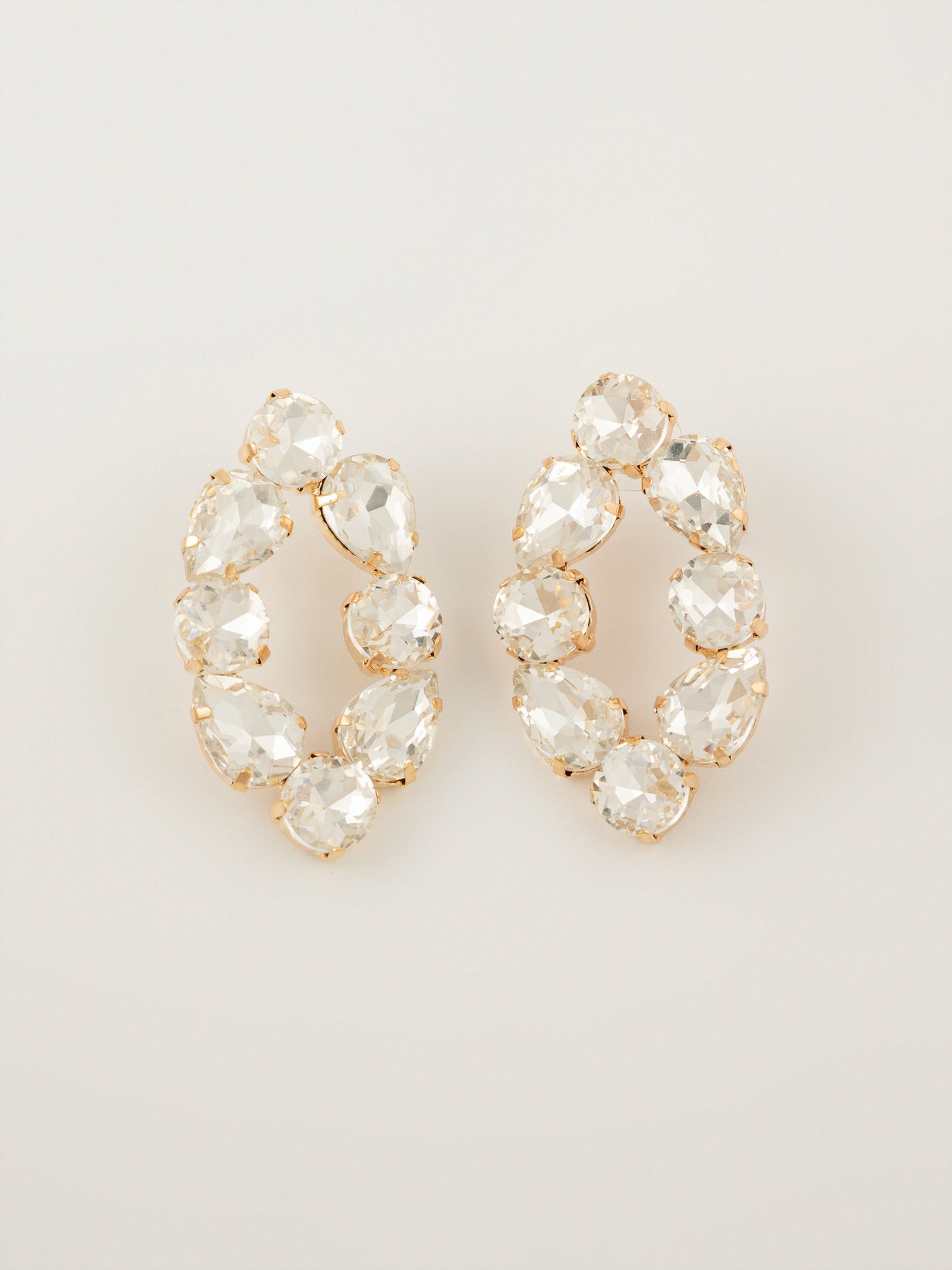 Oval Crystal Earrings
