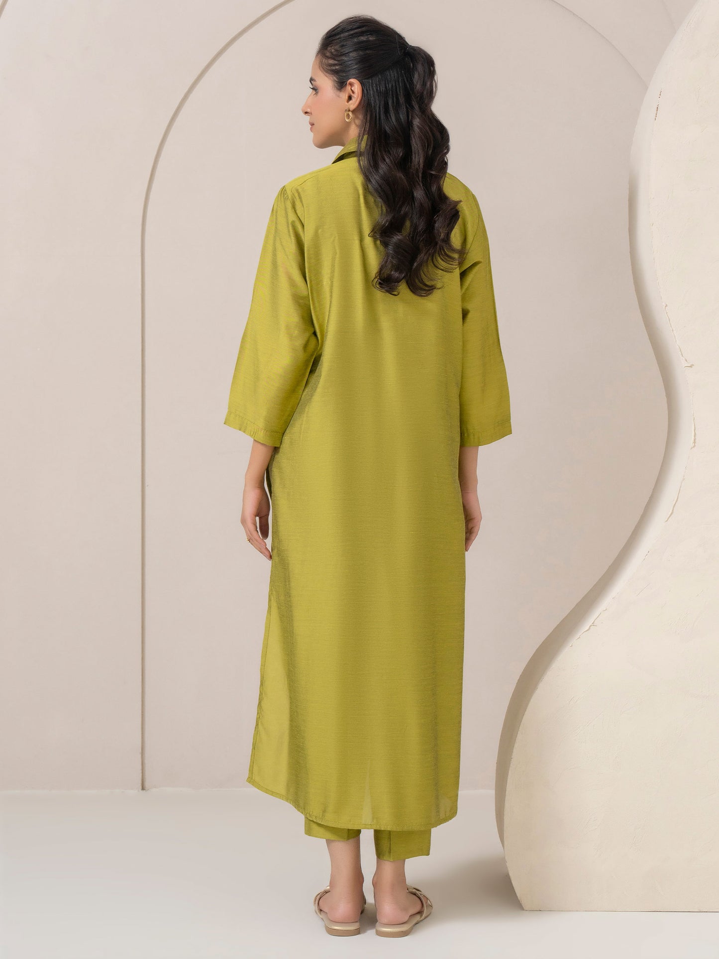 2 Piece Silk Suit-Dyed (Pret)