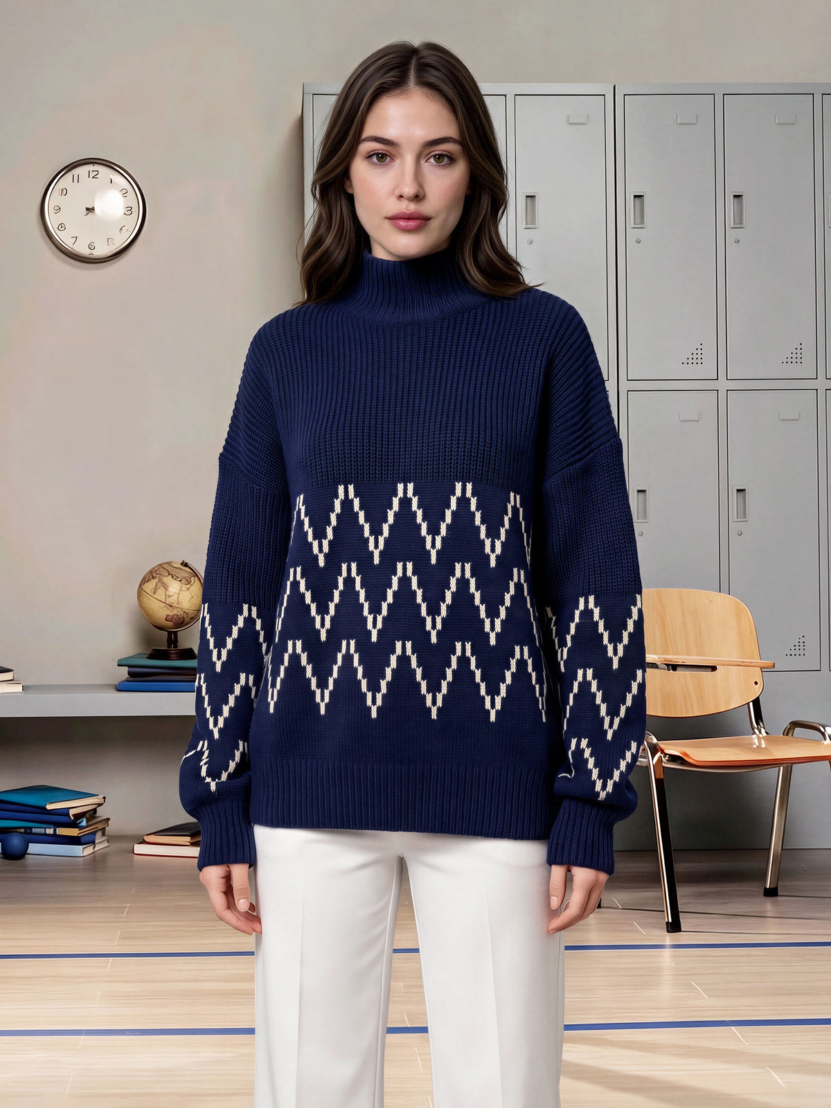 Woolen Jacquard Sweater