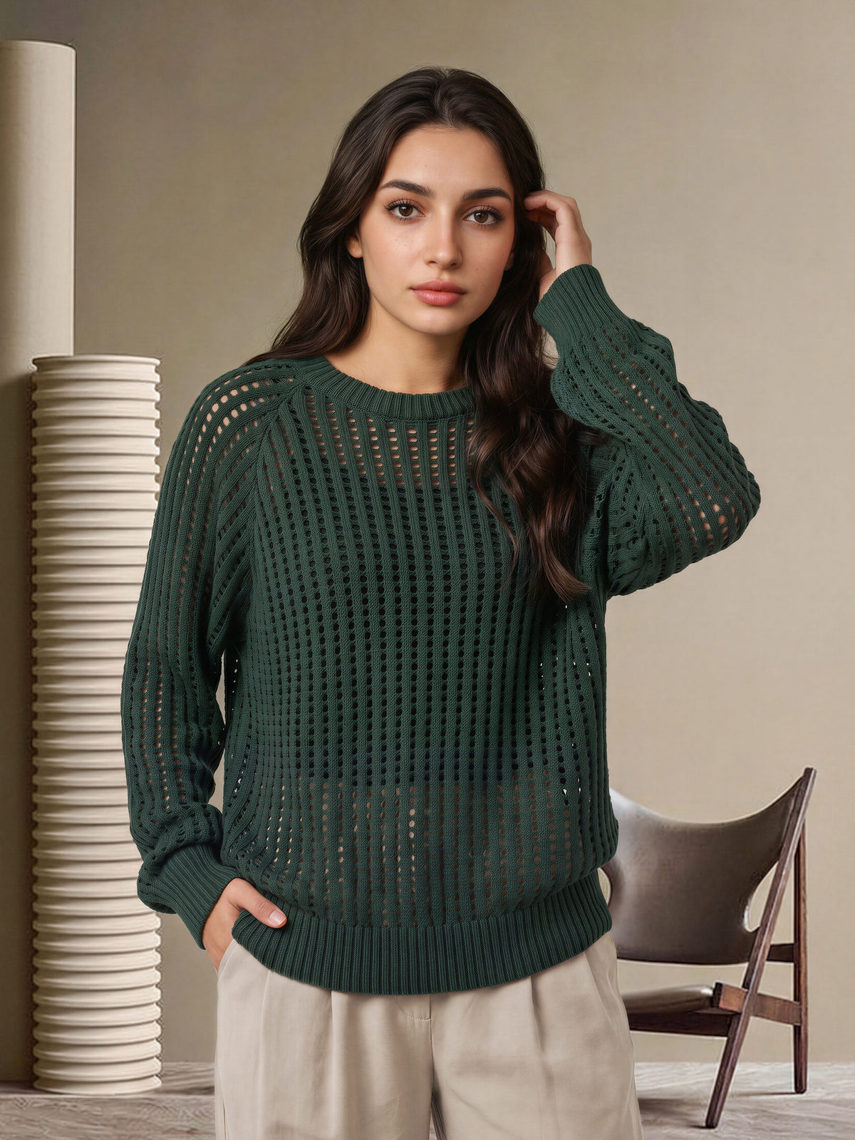 Open Knit Sweater