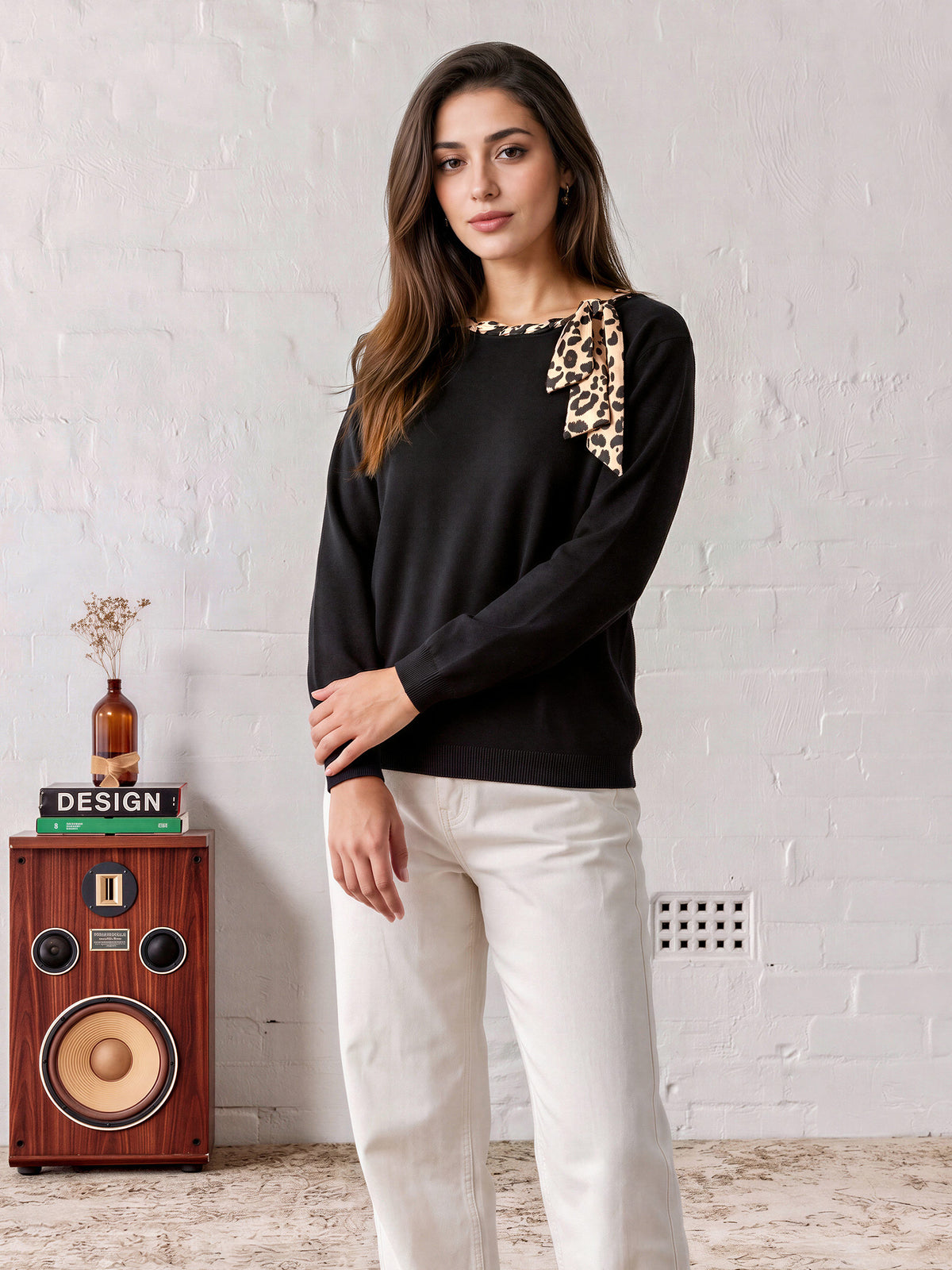 Tie Neck Sweater