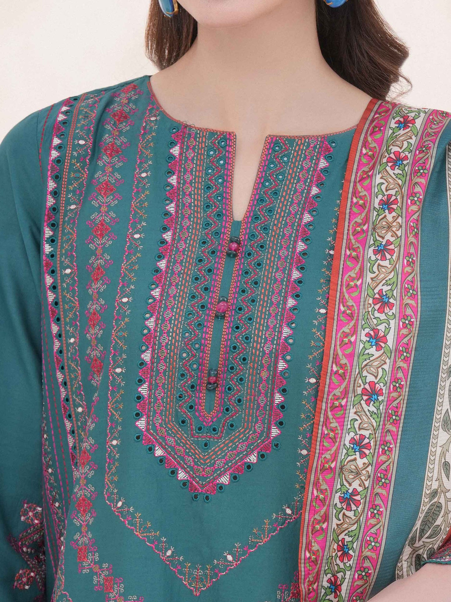 3 Piece Lawn Suit-Embroidered (Unstitched)