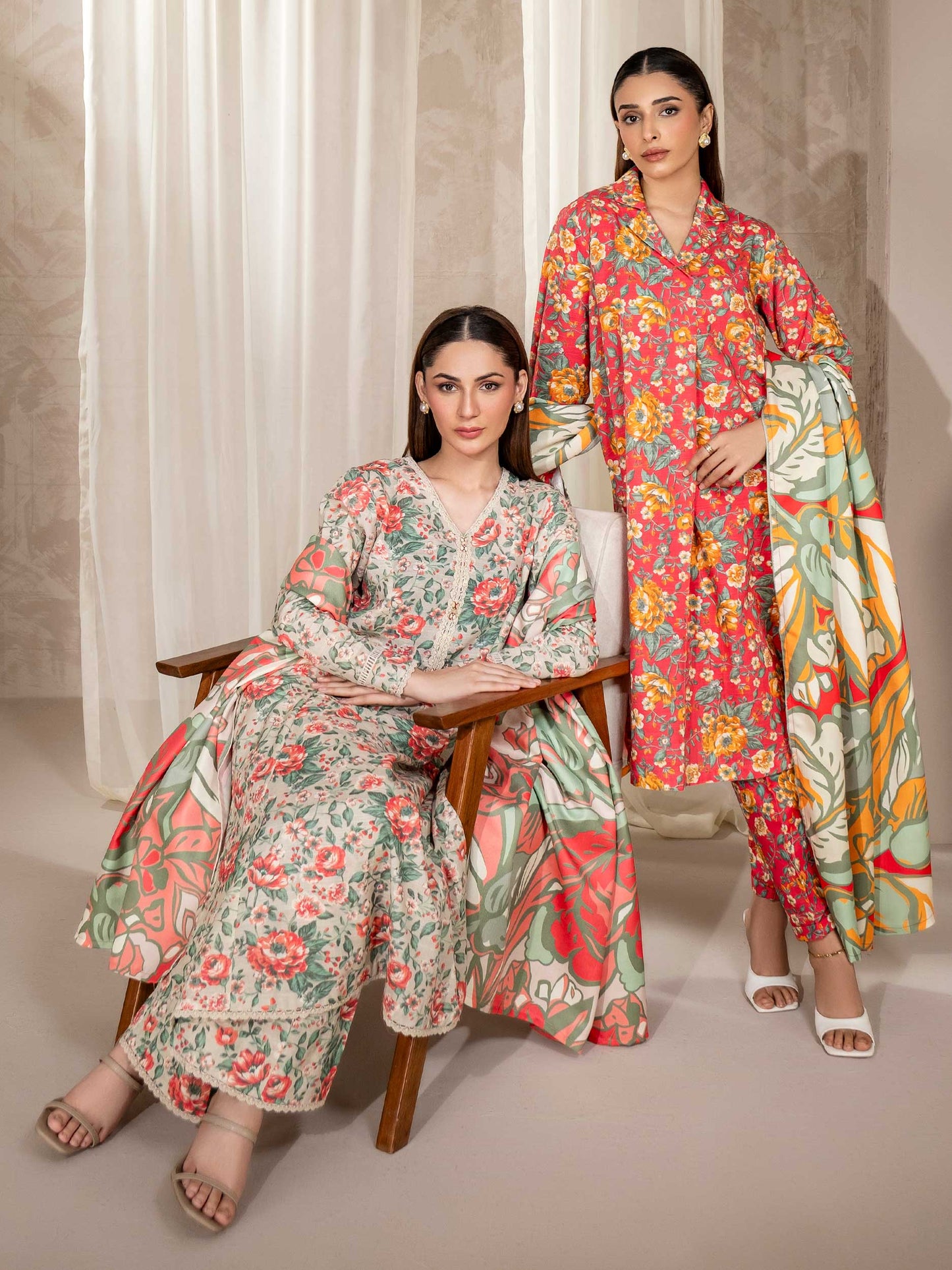 3 Piece Khaddar Suit-Printed (Unstitched)