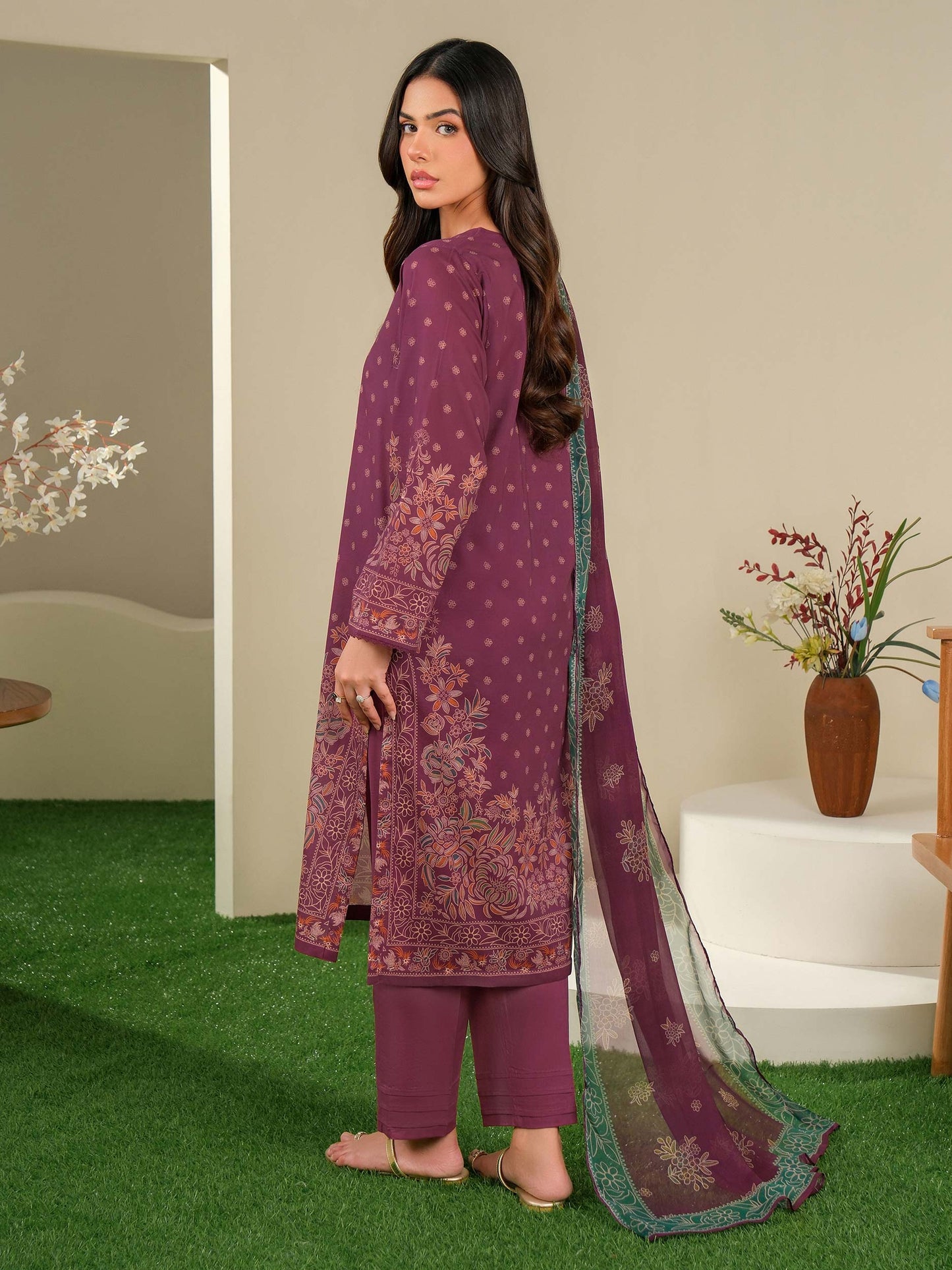 3 Piece Lawn Suit-Printed (Unstitched)