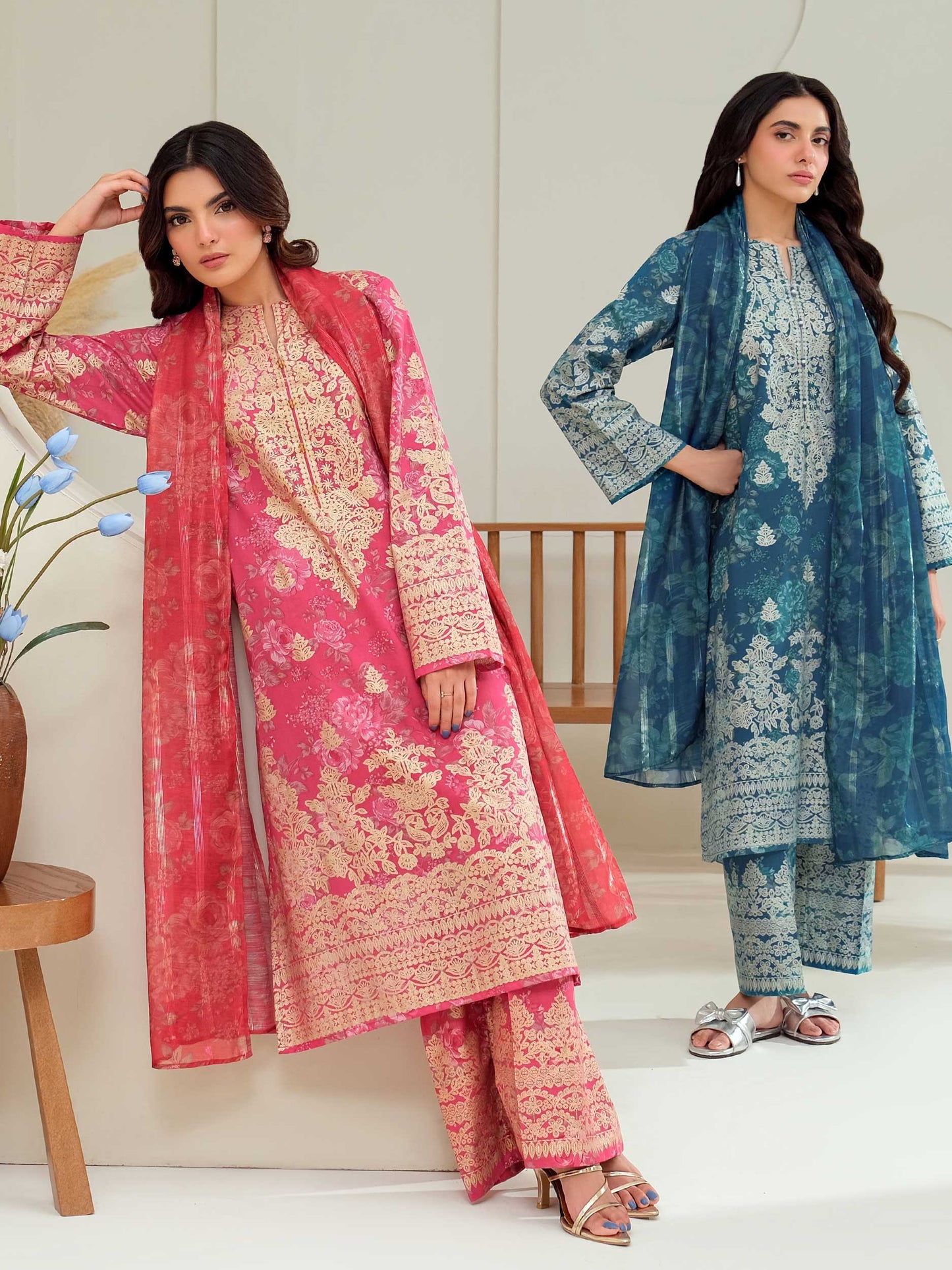 3 Piece Lawn Suit-Paste Print (Unstitched)