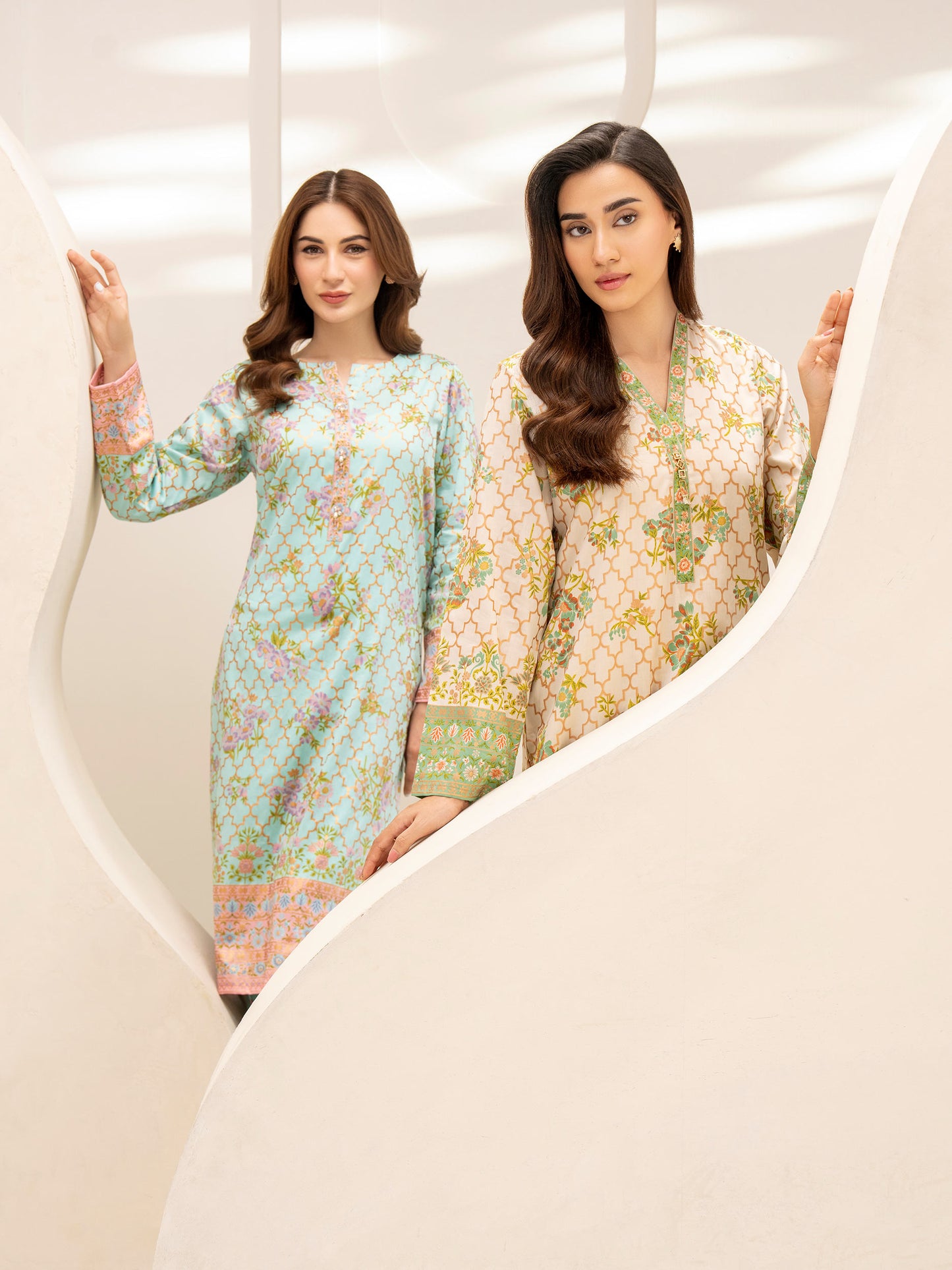 2 Piece Paste Print-Suit (Unstitched)