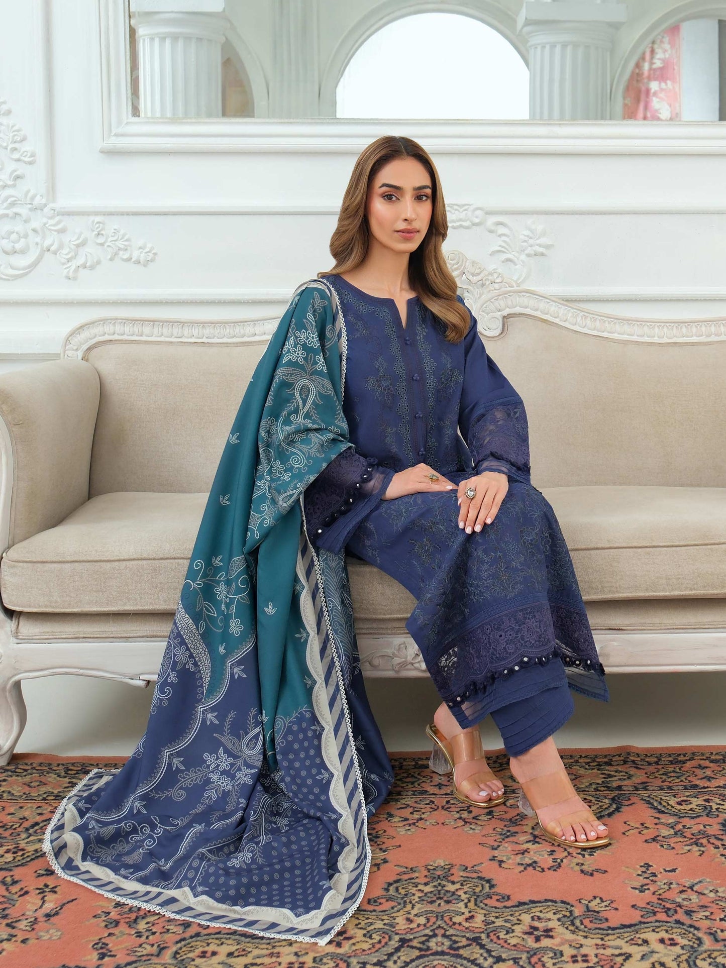 3 Piece Khaddar Suit-Embroidered (Unstitched)