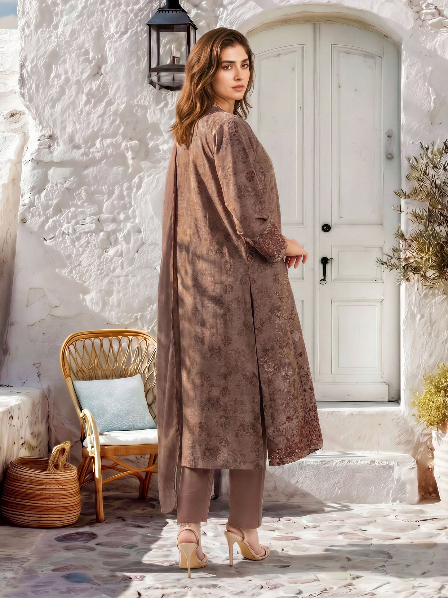 3 Piece Khaddar Suit-Embroidered (Unstitched)