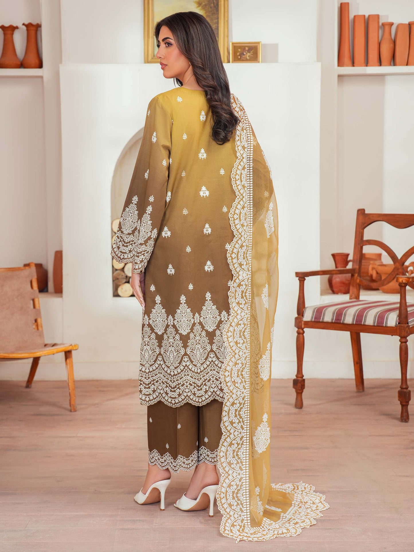 3 Piece Lawn Suit-Embroidered (Unstitched)