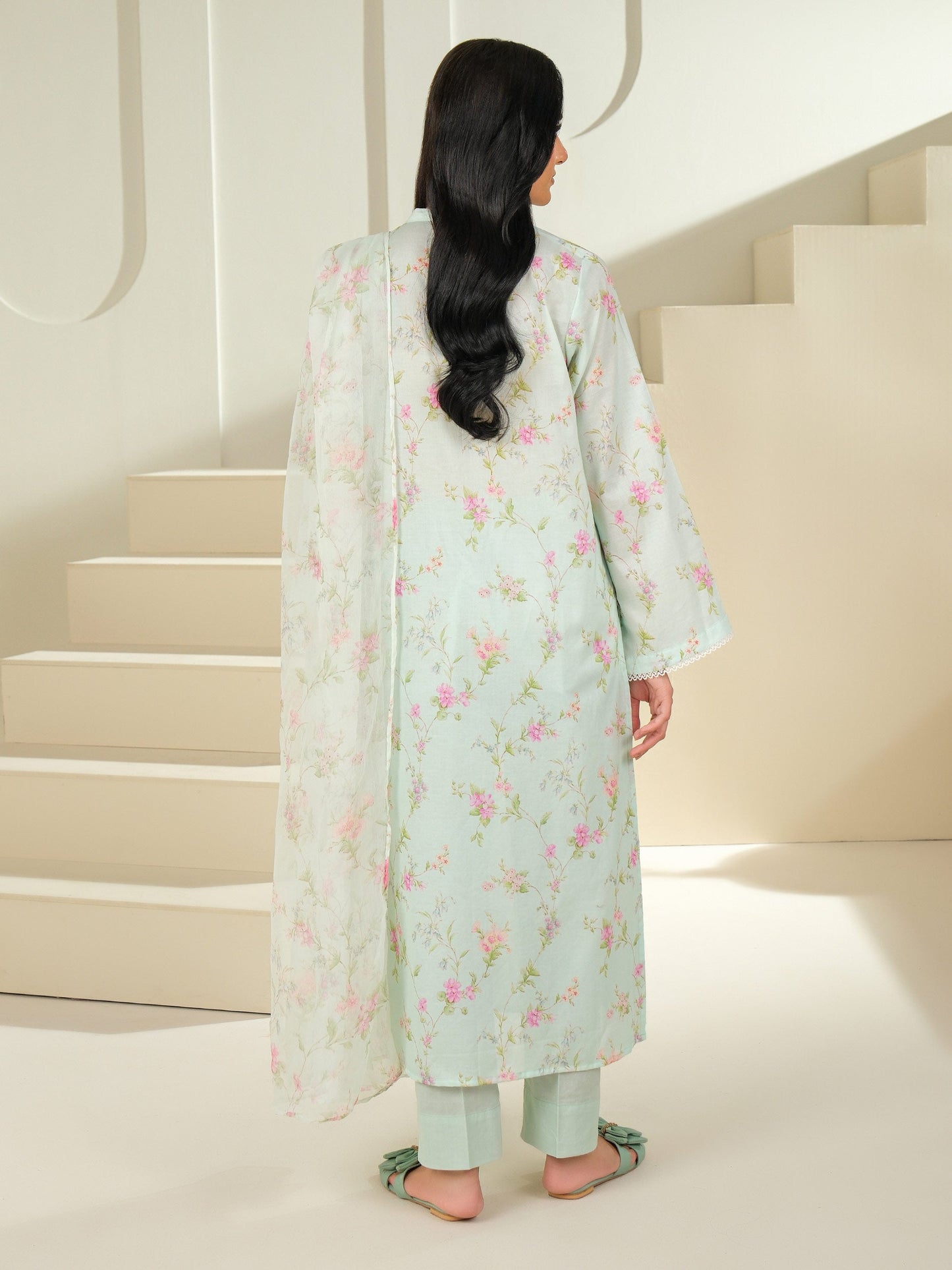 3 Piece Cambric Suit-Printed (Unstitched)