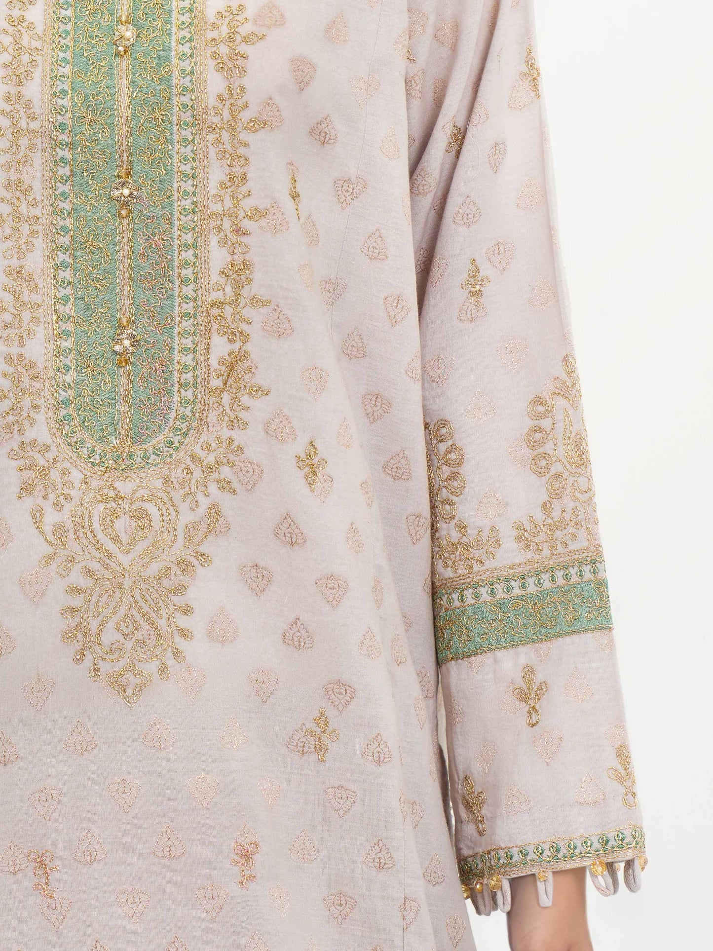 3 Piece Special Jacquard Suit-Embroidered (Unstitched)