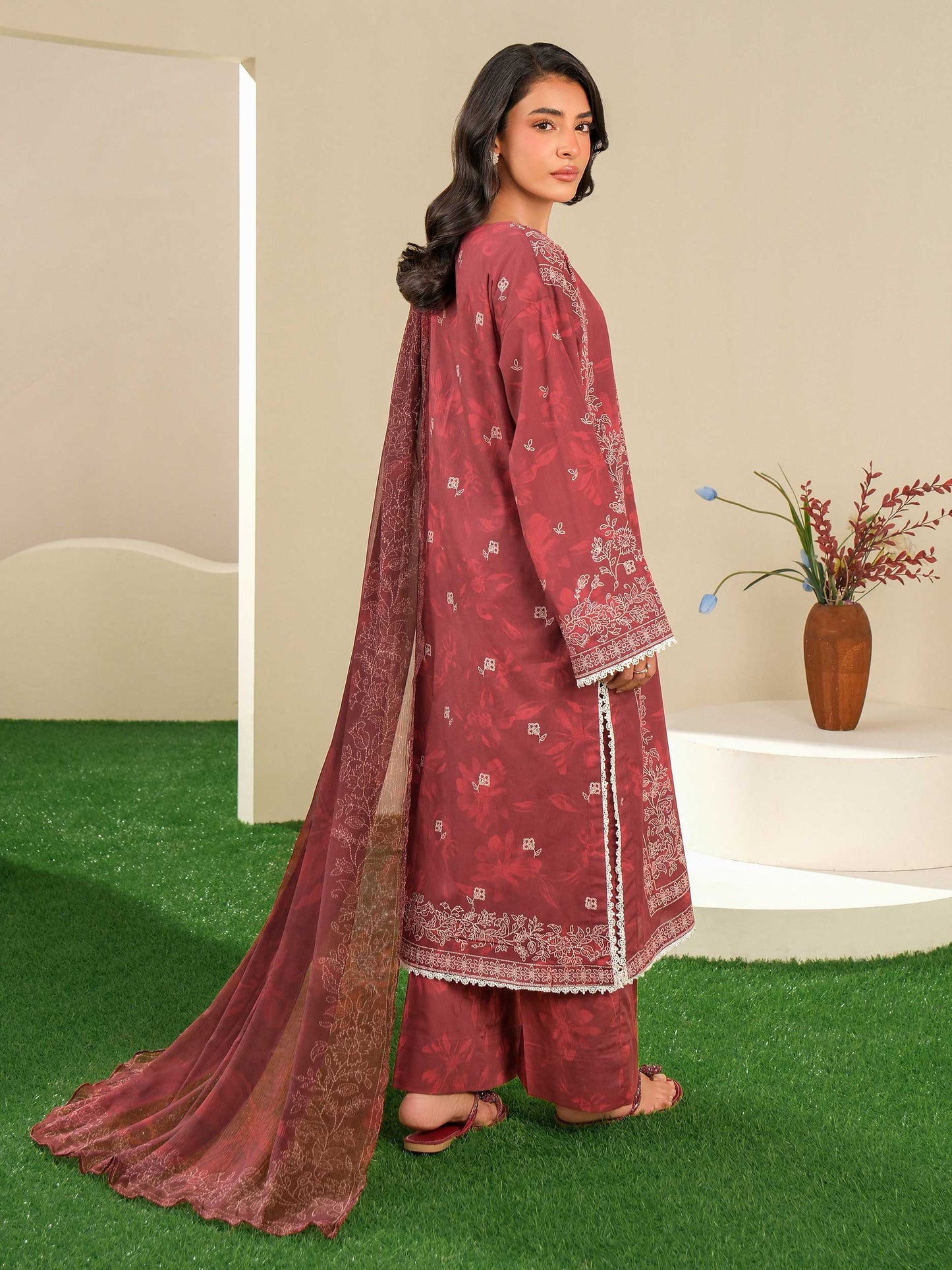 3 Piece Lawn Suit-Paste Print (Unstitched)