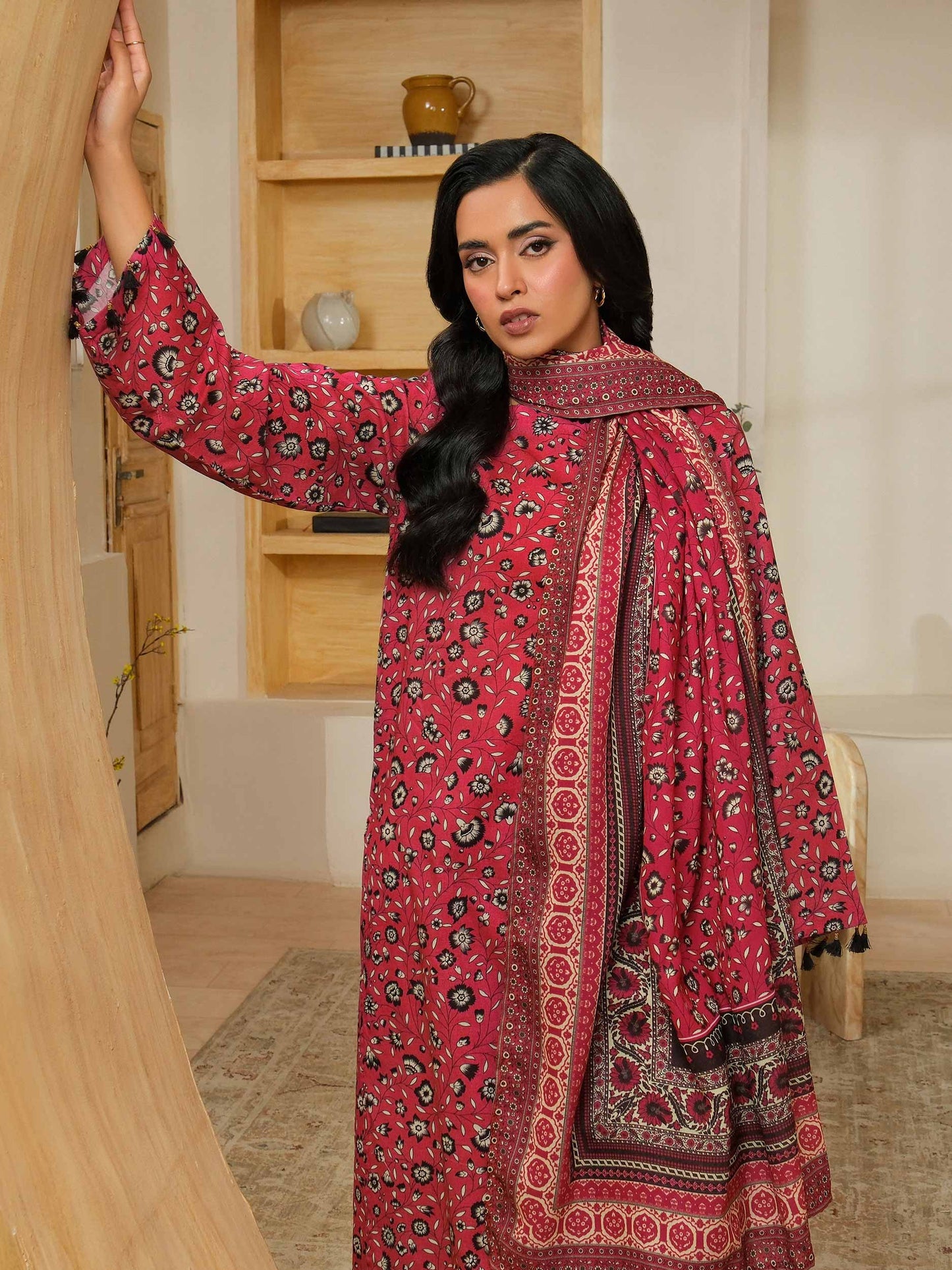 3 Piece Khaddar Suit-Printed (Unstitched)