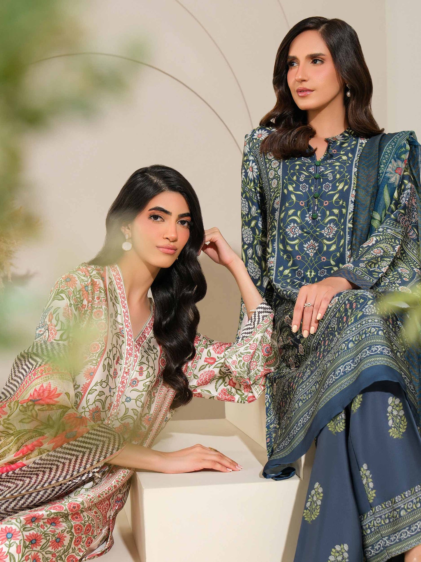 3 Piece Silk Suit-Printed (Unstitched)