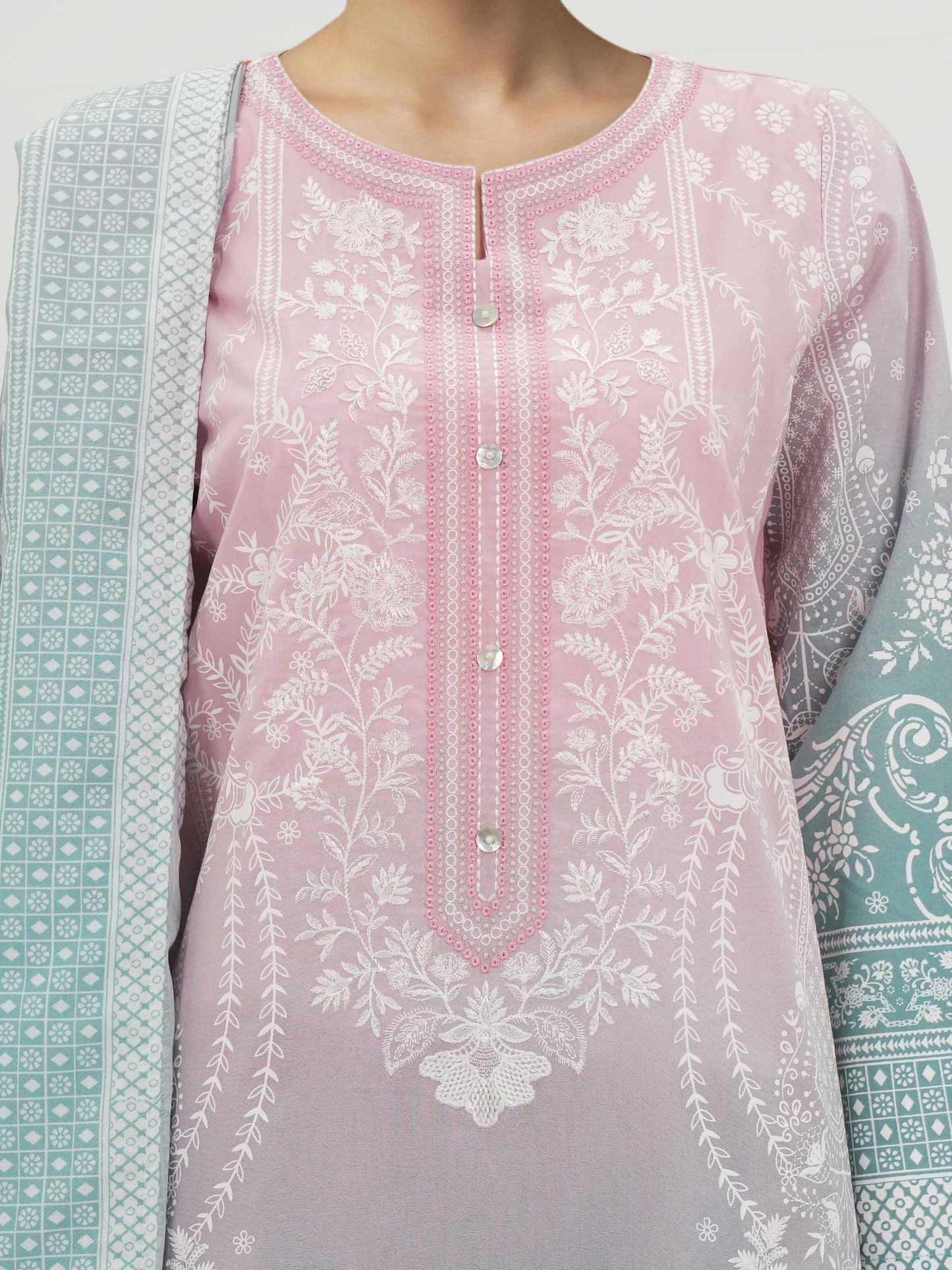 3 Piece Lawn Suit-Embroidered (Unstitched)