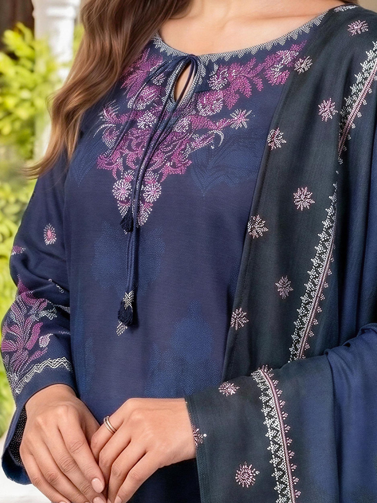 3 Piece Khaddar Suit-Printed (Unstitched)