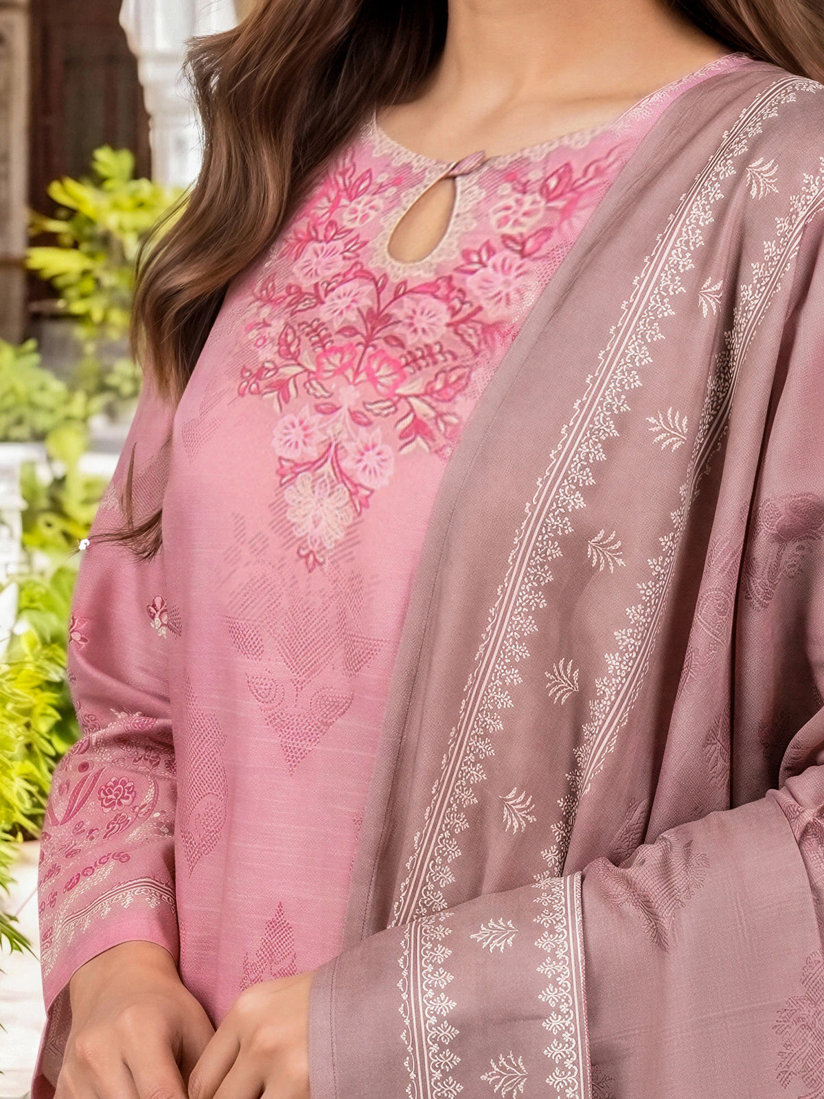 3 Piece Khaddar Suit-Printed (Unstitched)