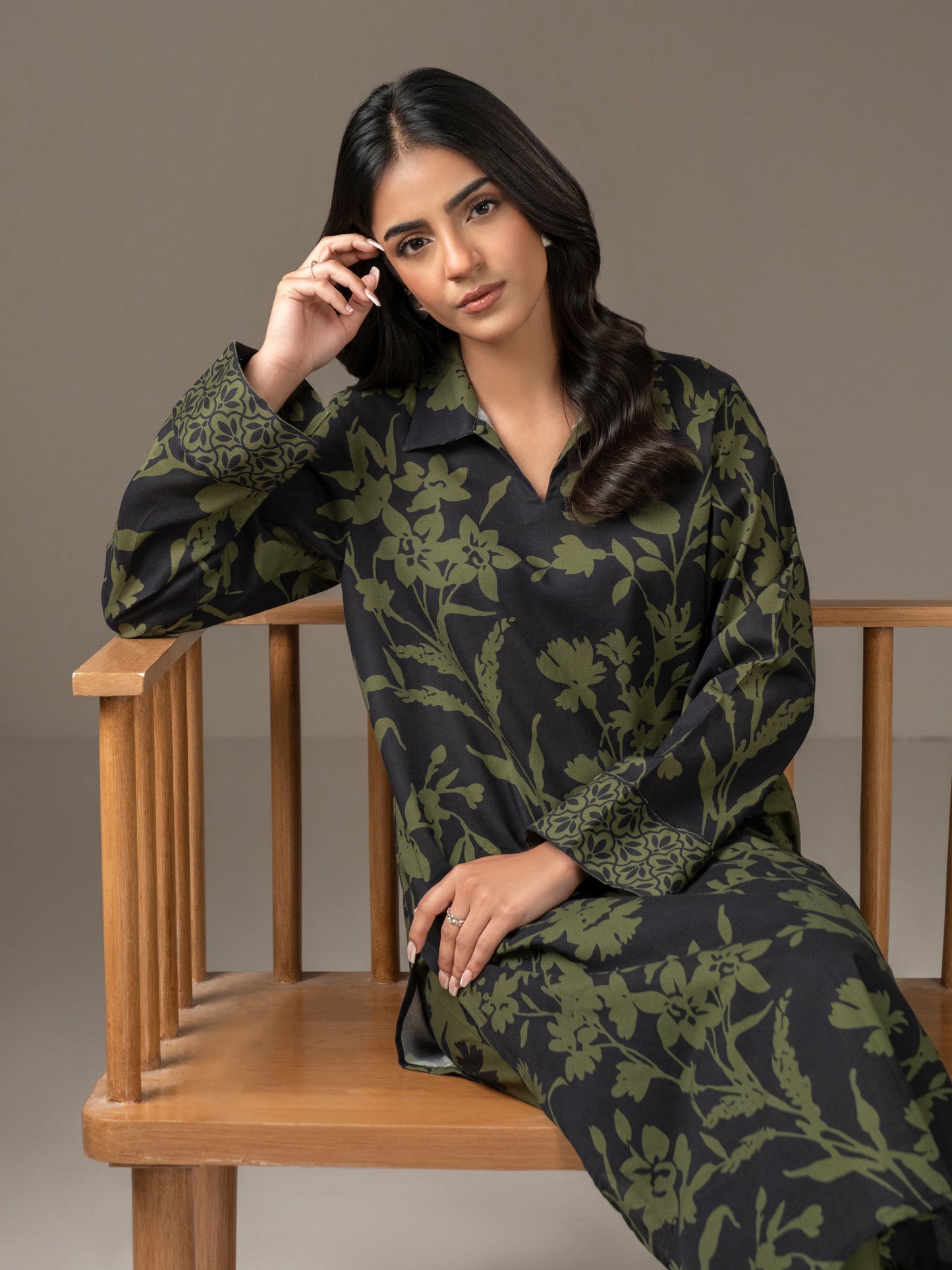 2 Piece Khaddar Suit-Printed (Unstitched)