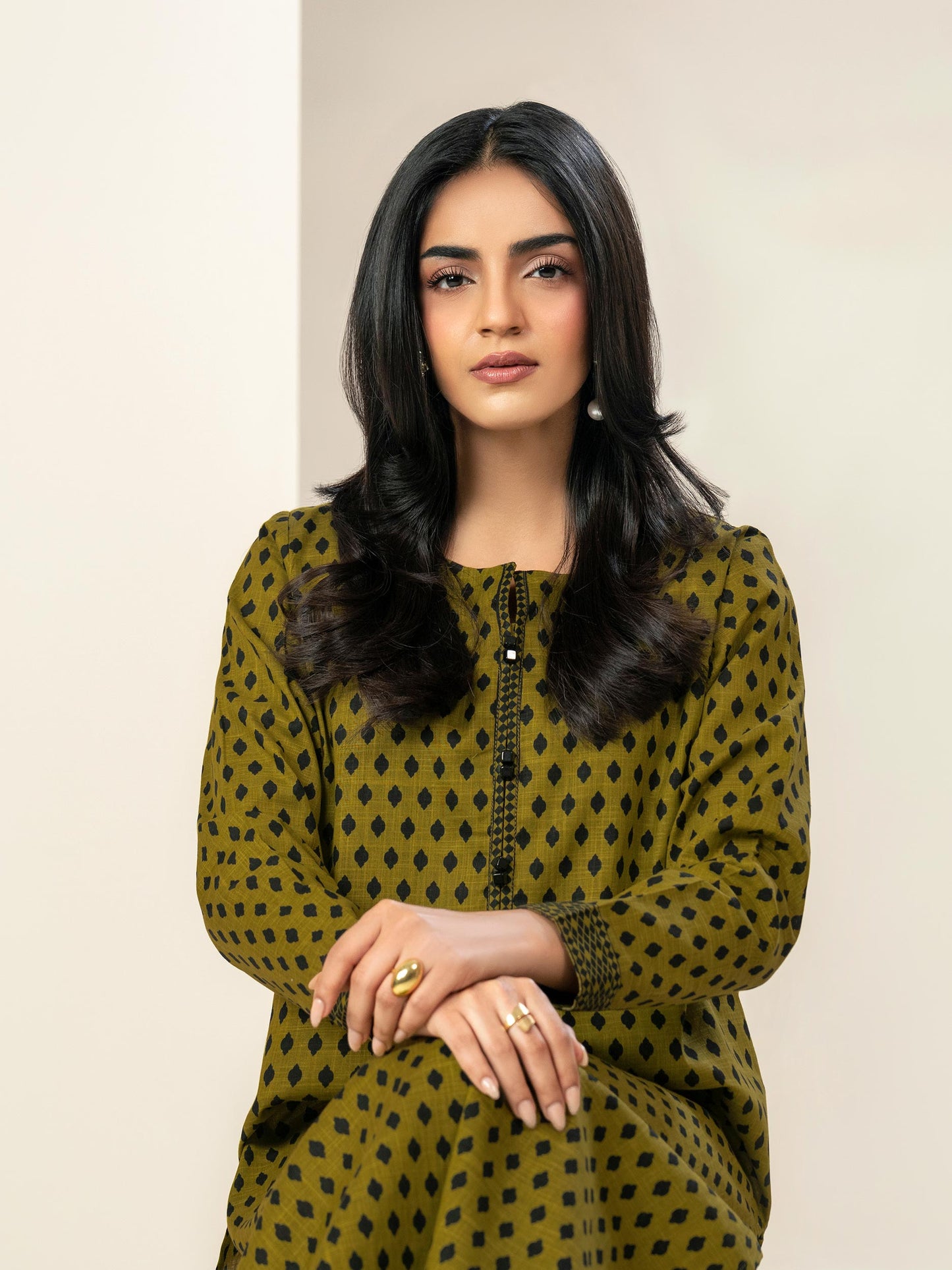 2 Piece Slub Khaddar Suit-Printed (Unstitched)
