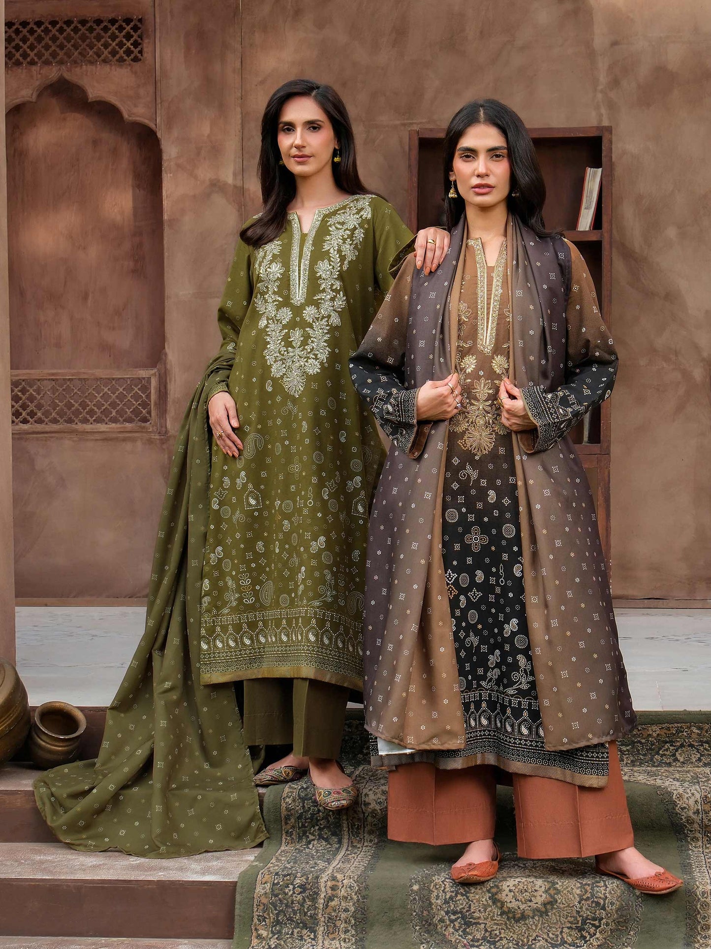 3 Piece Khaddar Suit-Embroidered (Unstitched)
