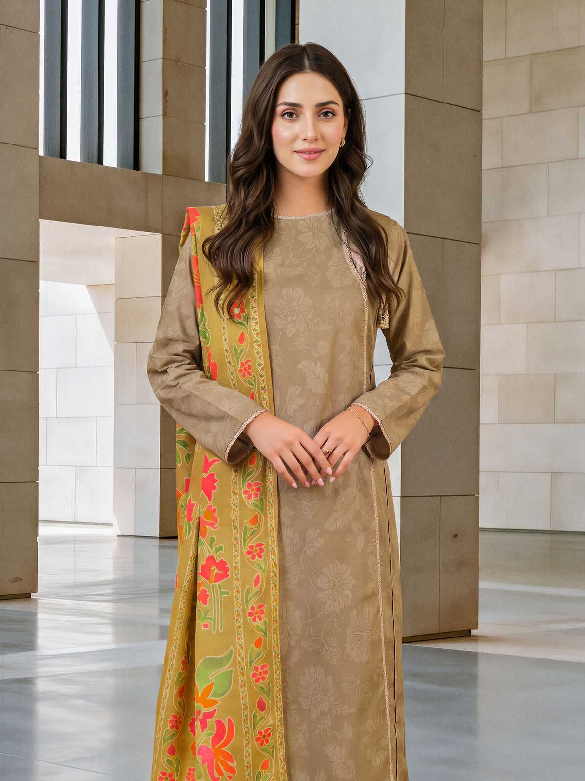 2 Piece Khaddar Suit (Unstitched)