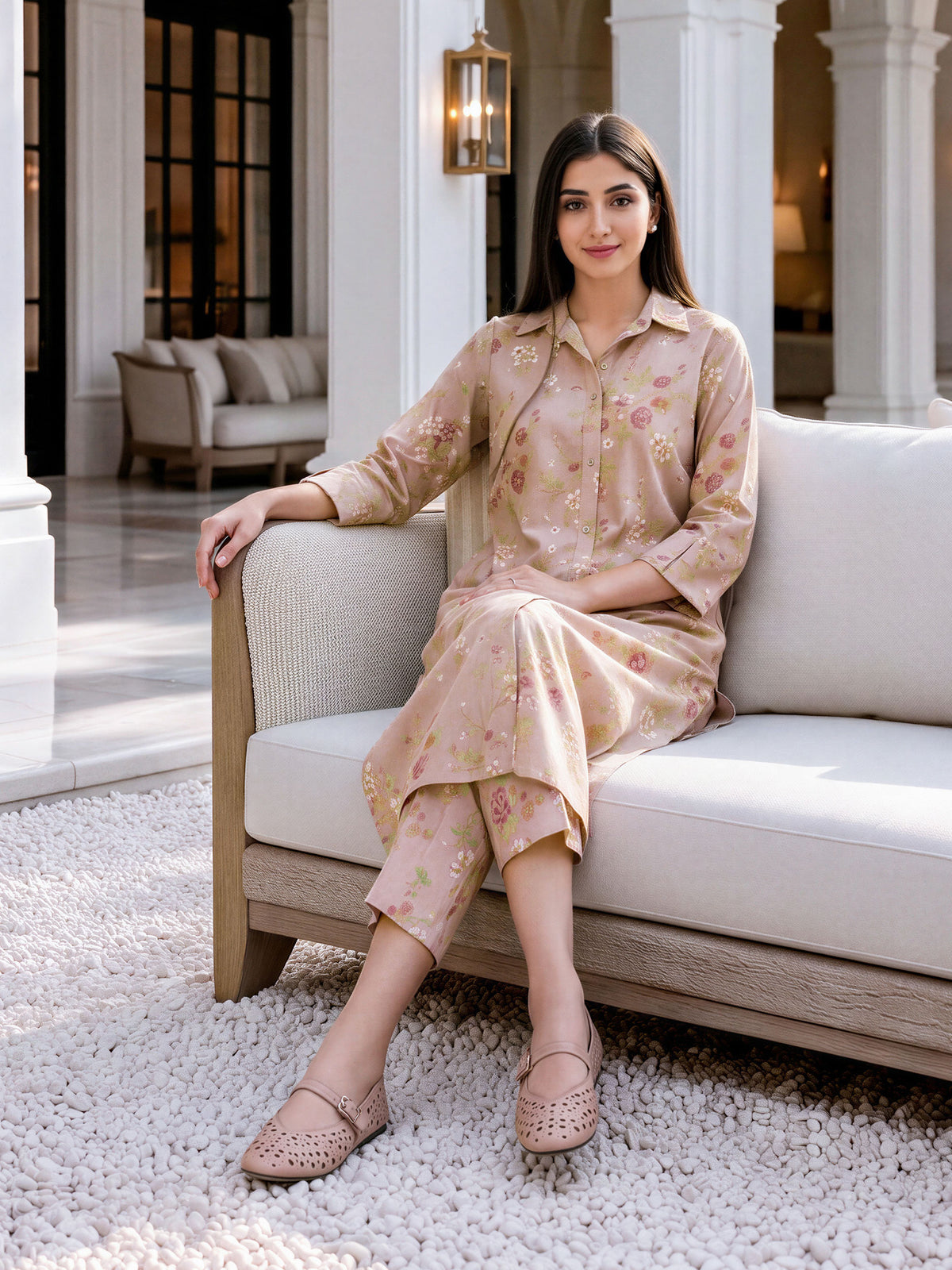 Slub Khaddar Paste Shirt (Unstitched)
