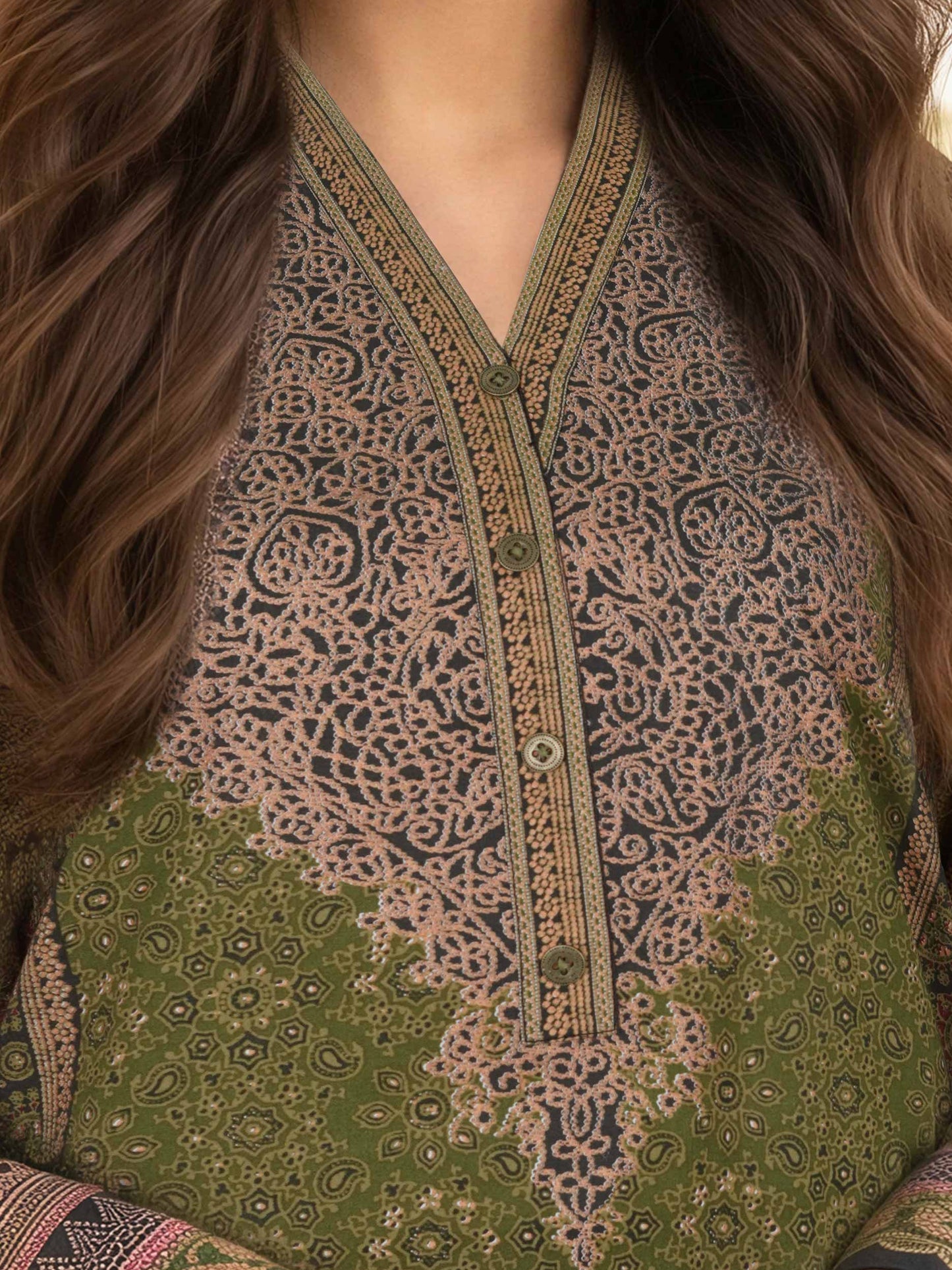 3 Piece Lawn Paste Suit (Unstitched)