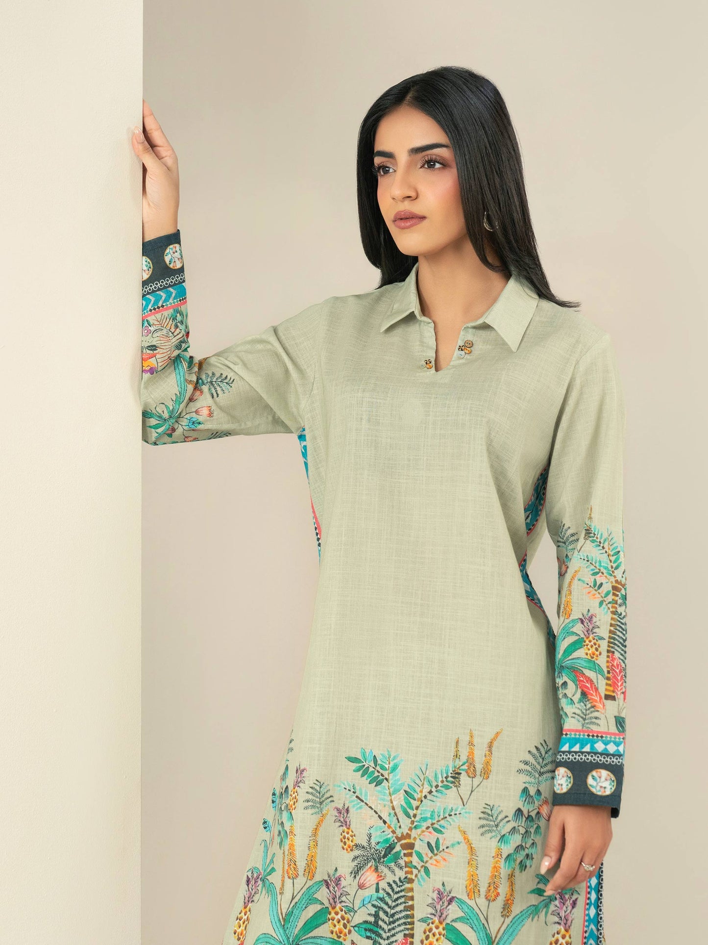 2 Piece Slub Khaddar Suit (Unstitched)