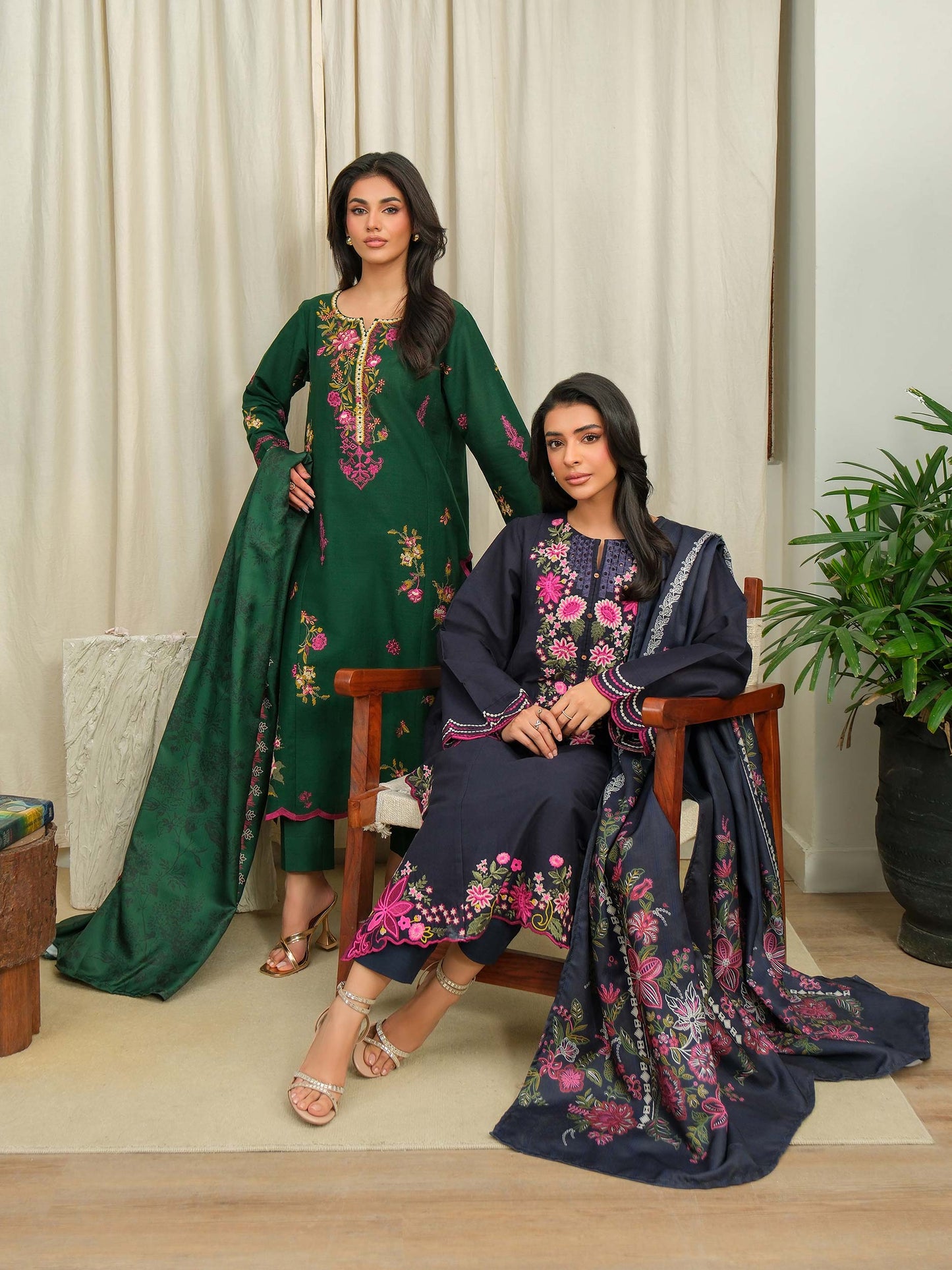 3 Piece Khaddar Suit-Embroidered (Unstitched)