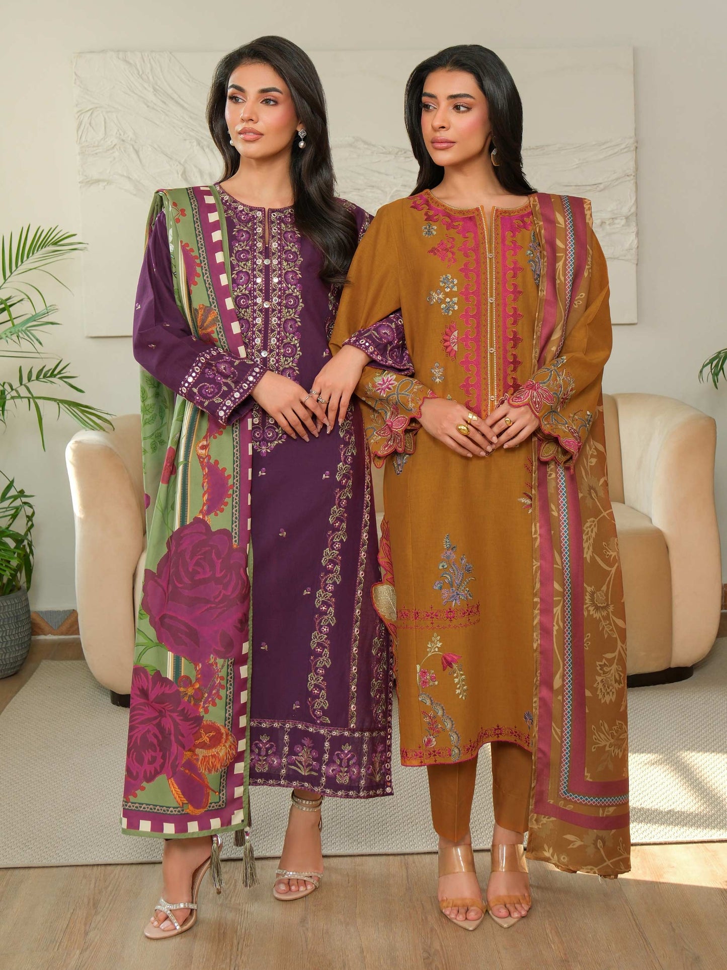 3 Piece Khaddar Suit-Embroidered (Unstitched)