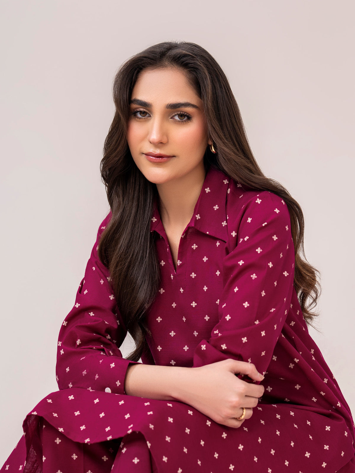 Slub Khaddar Paste Shirt (Unstitched)
