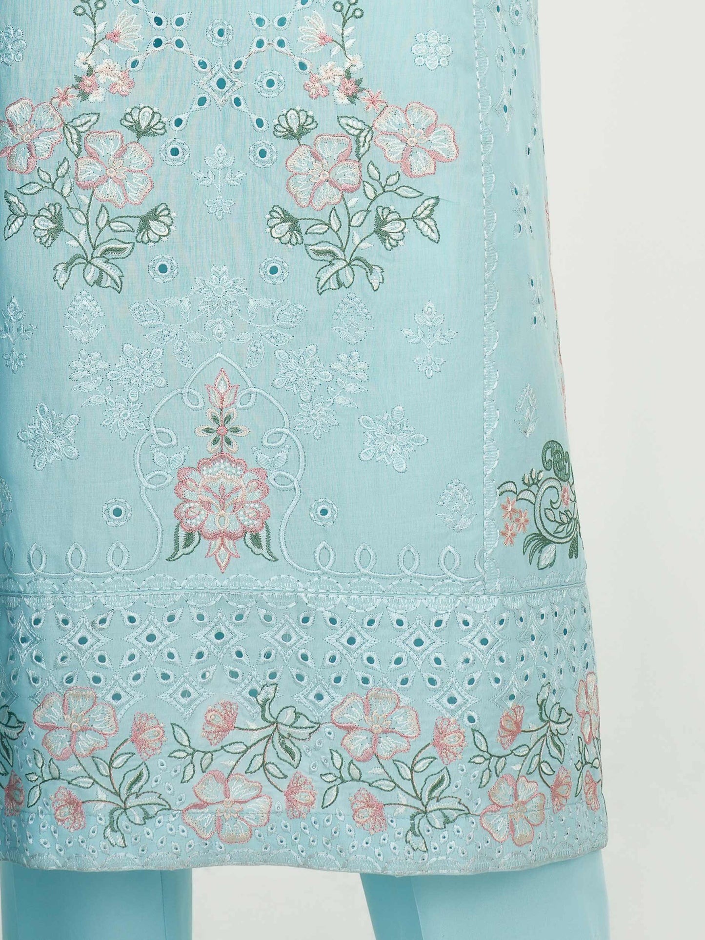 3 Piece Cambric Suit- Embroidered (Unstitched)