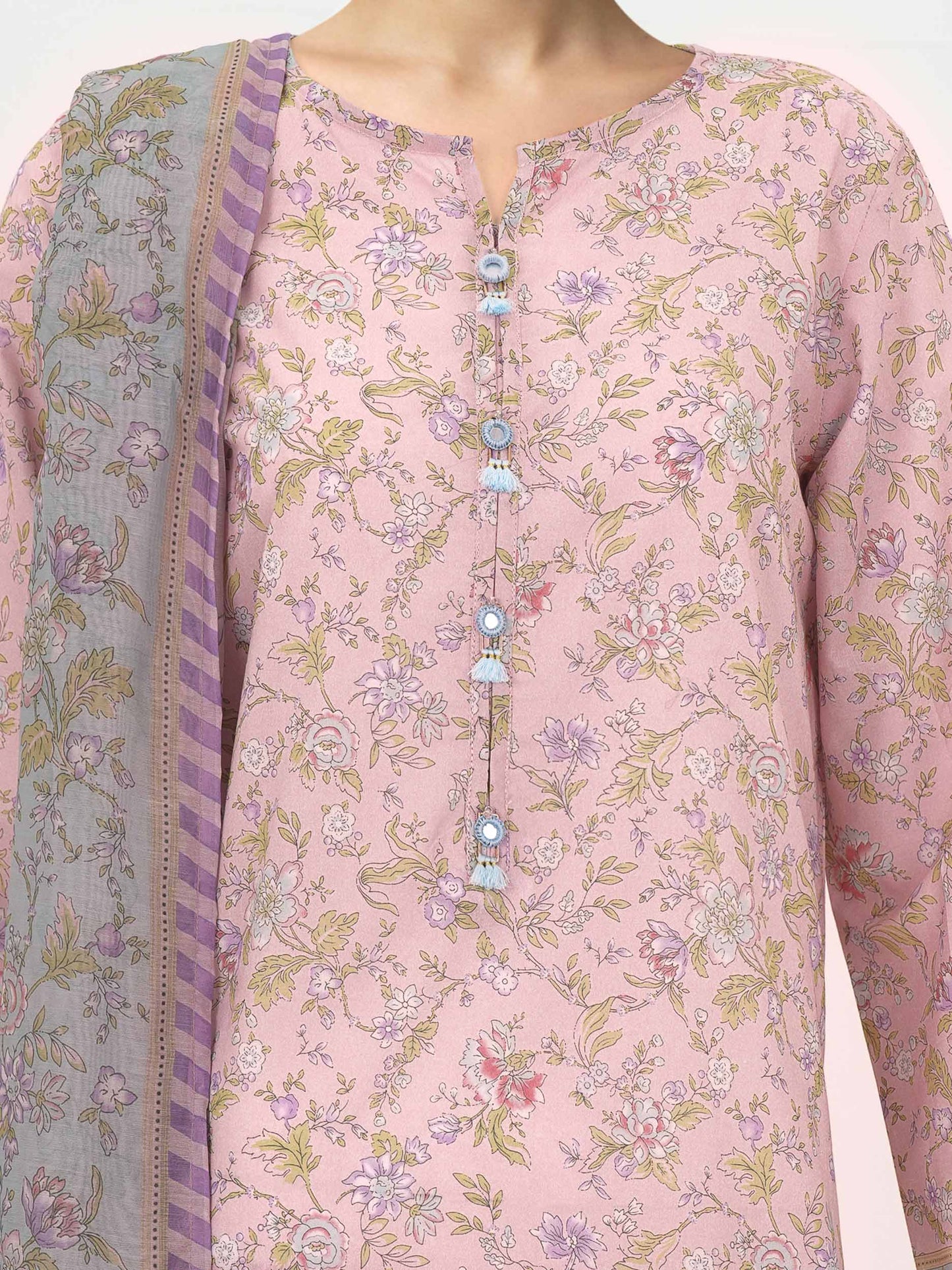 3 Piece Lawn Suit- Printed (Unstitched)