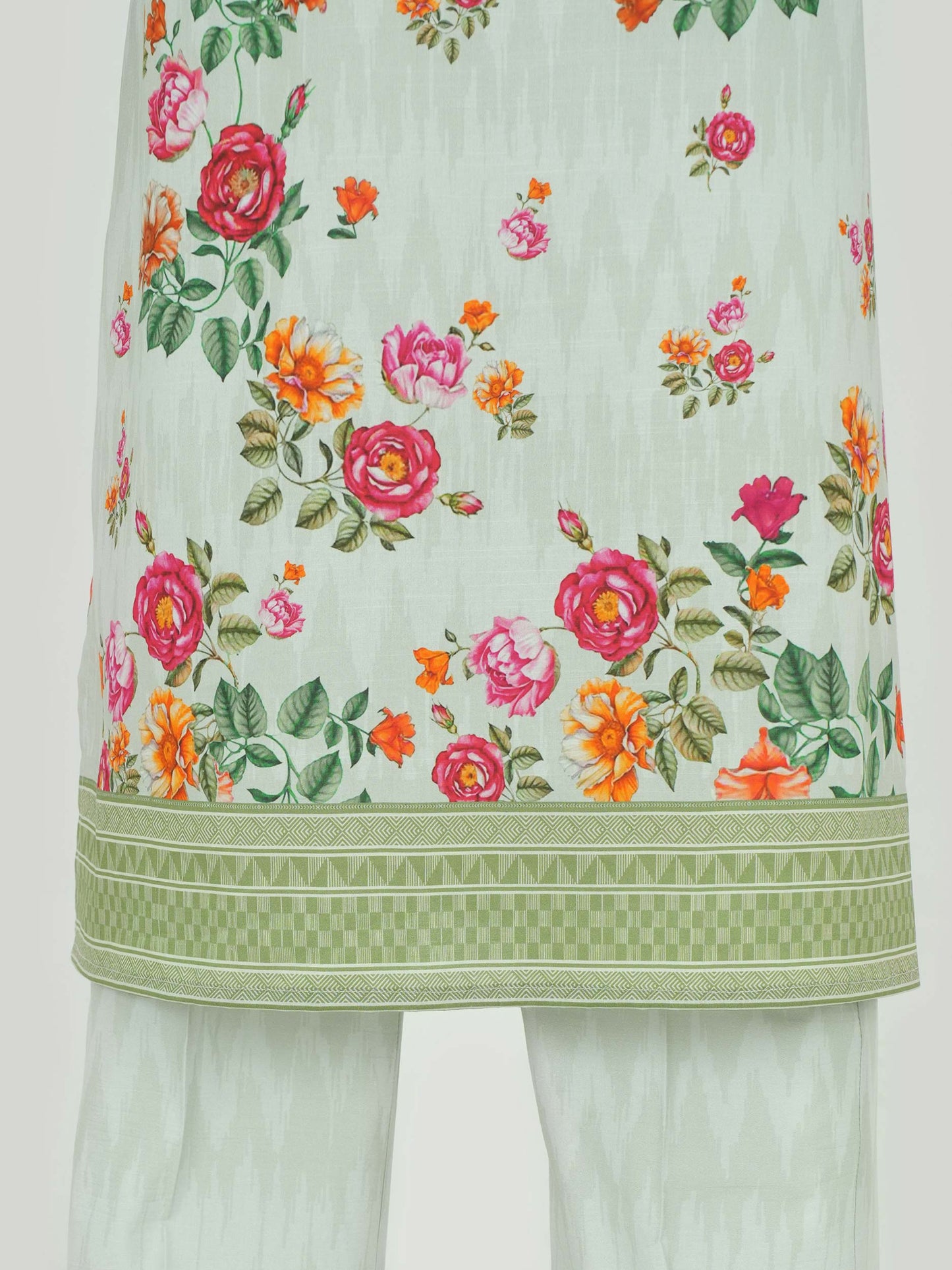 3 Piece Lawn Slub Suit- Printed (Unstitched)