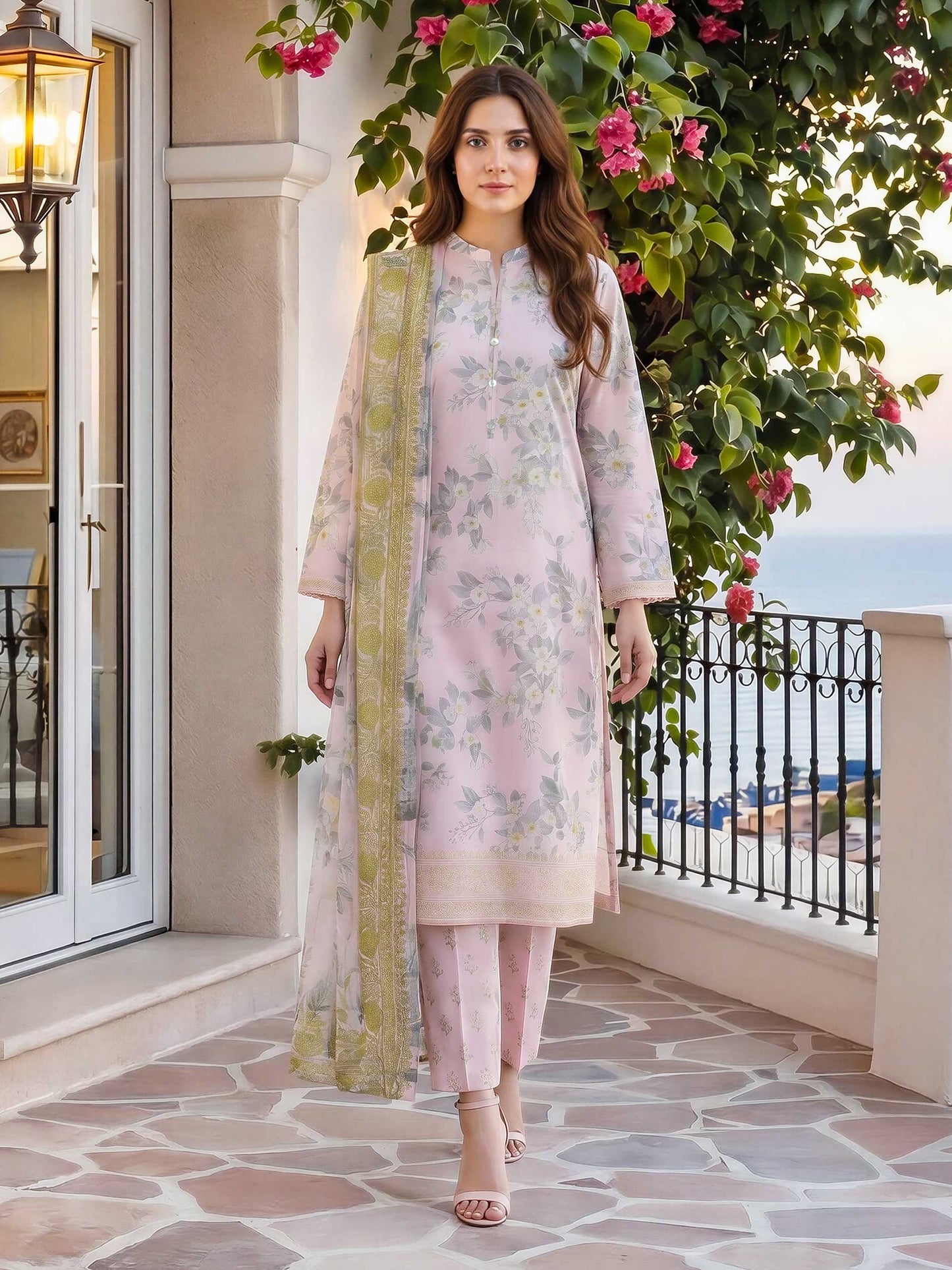 3 Piece Lawn Suit (Unstitched)