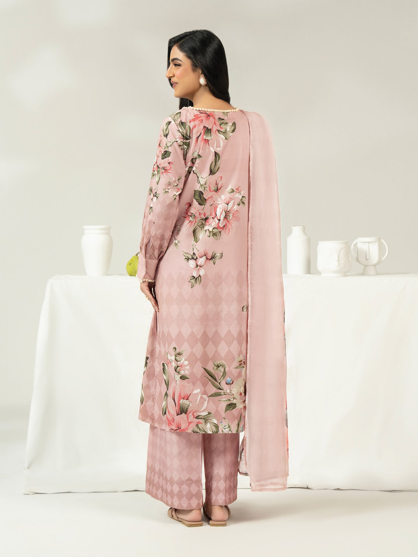 3 Piece Cambric Suit-Printed (Unstitched)