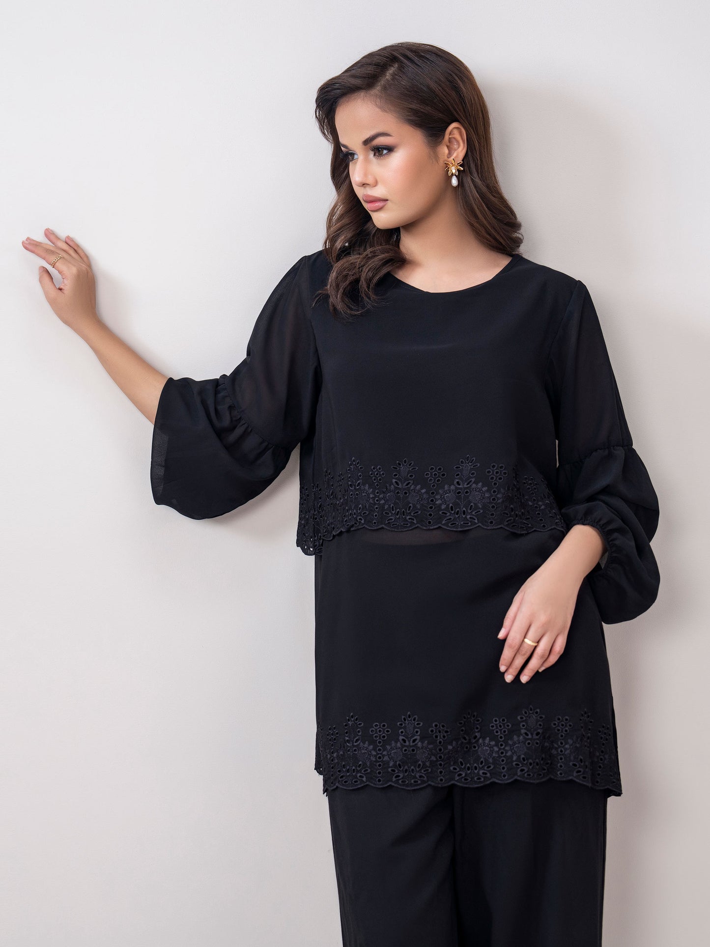 Chiffon Top- Embroidered