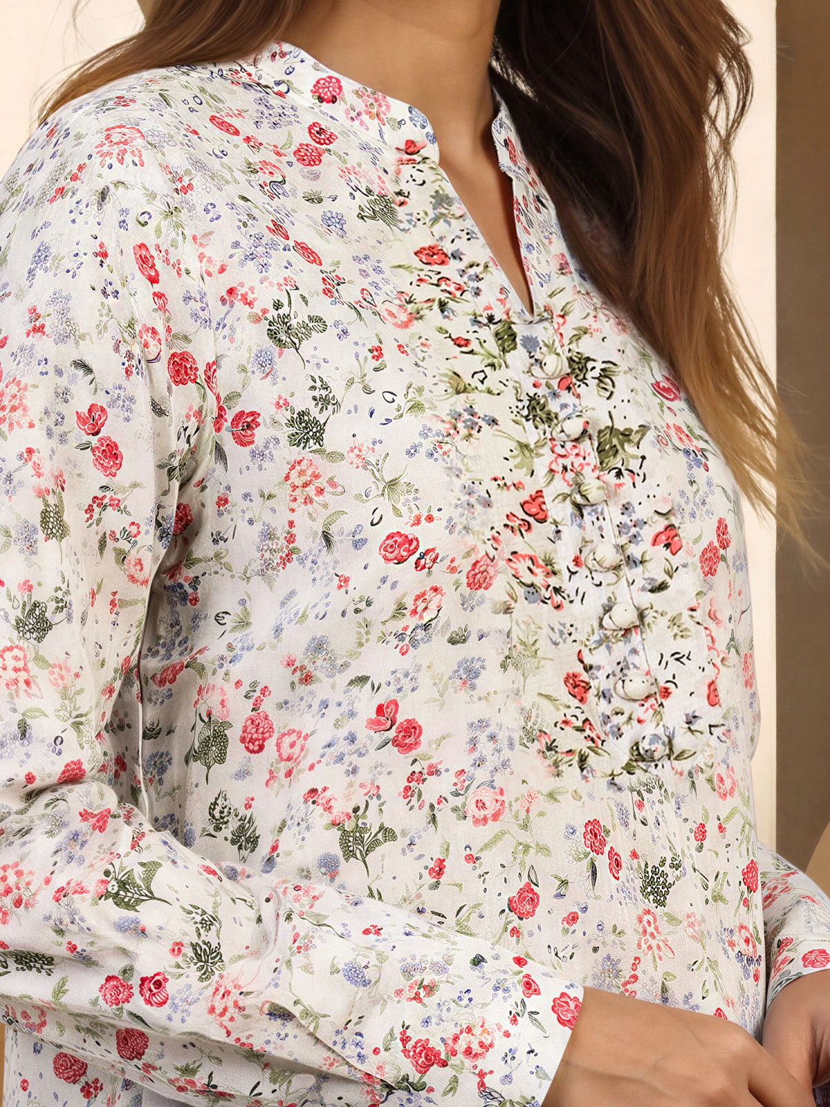 Floral Cuffed Top