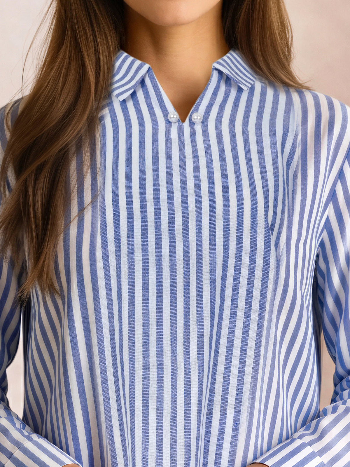Striped Collar Top