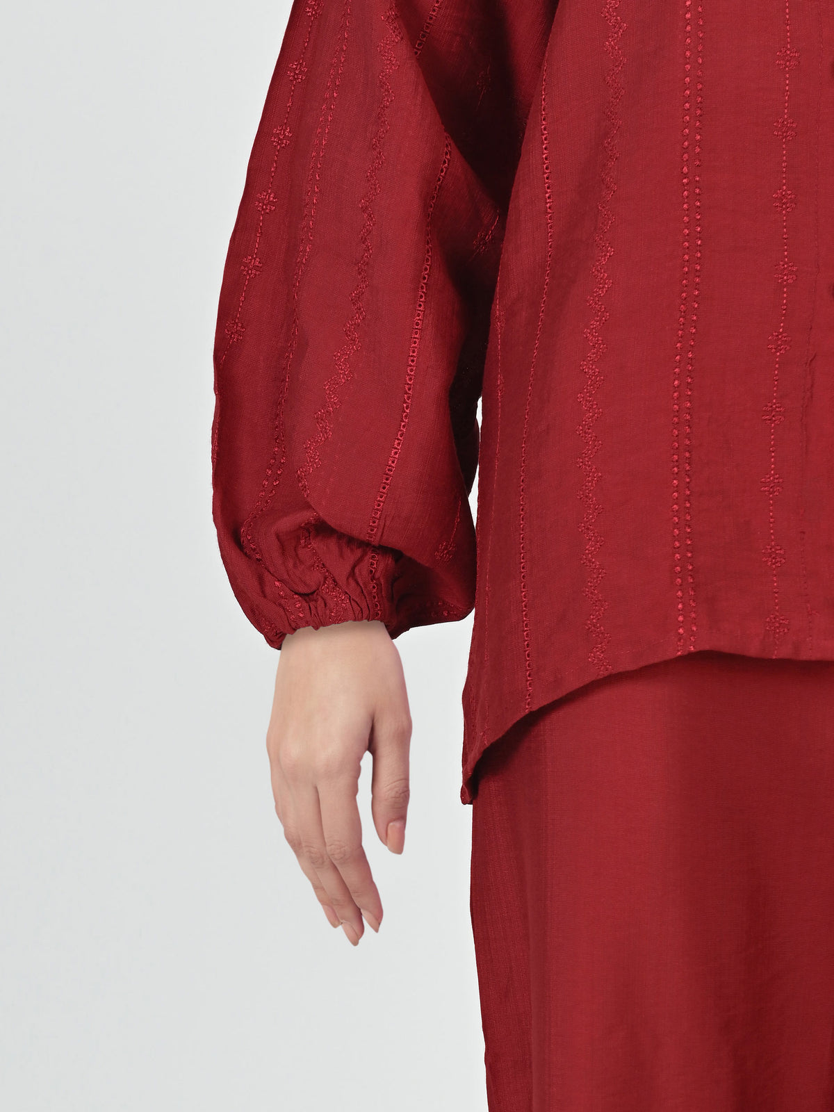 Button Down Co-ord Set- Embroidered