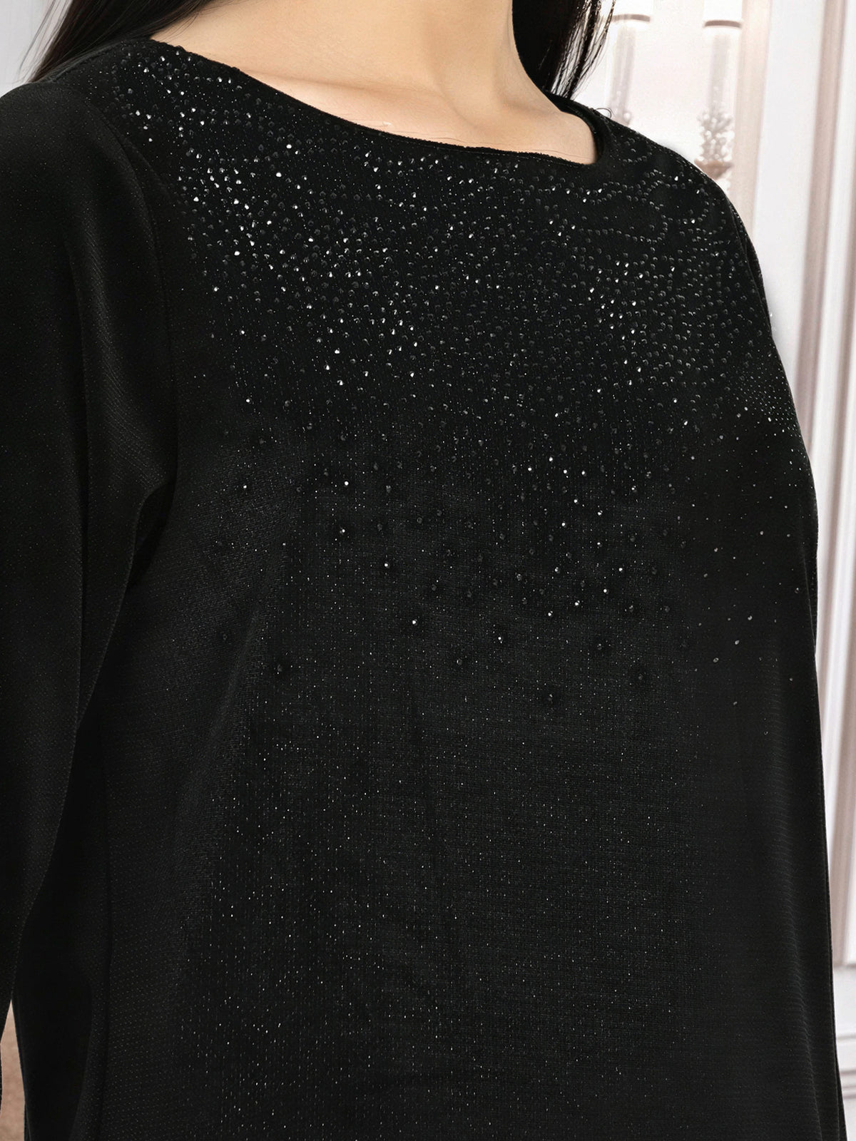 Velour Shimmer Co-ord- Embellished