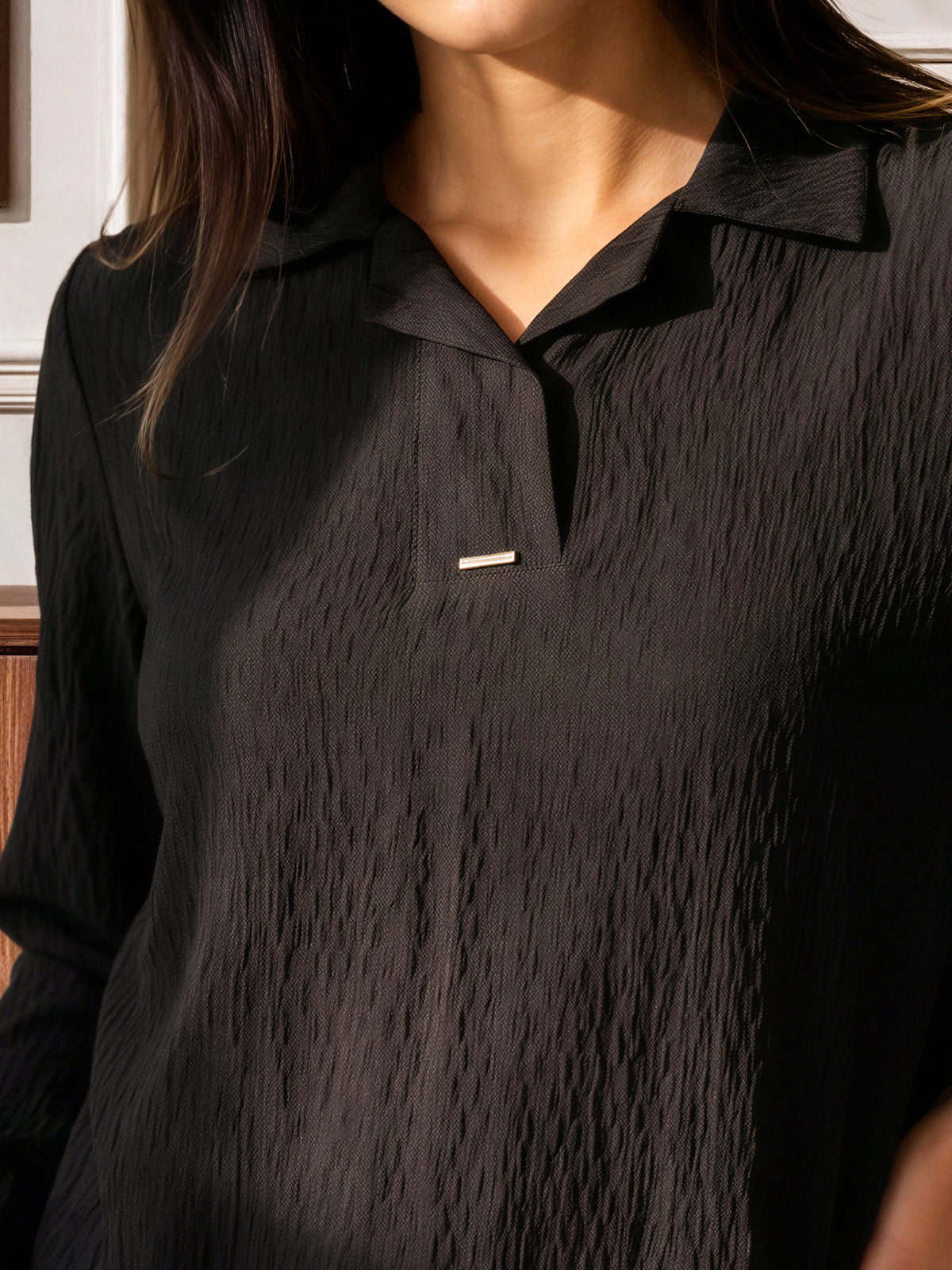 Sleek Collar Top