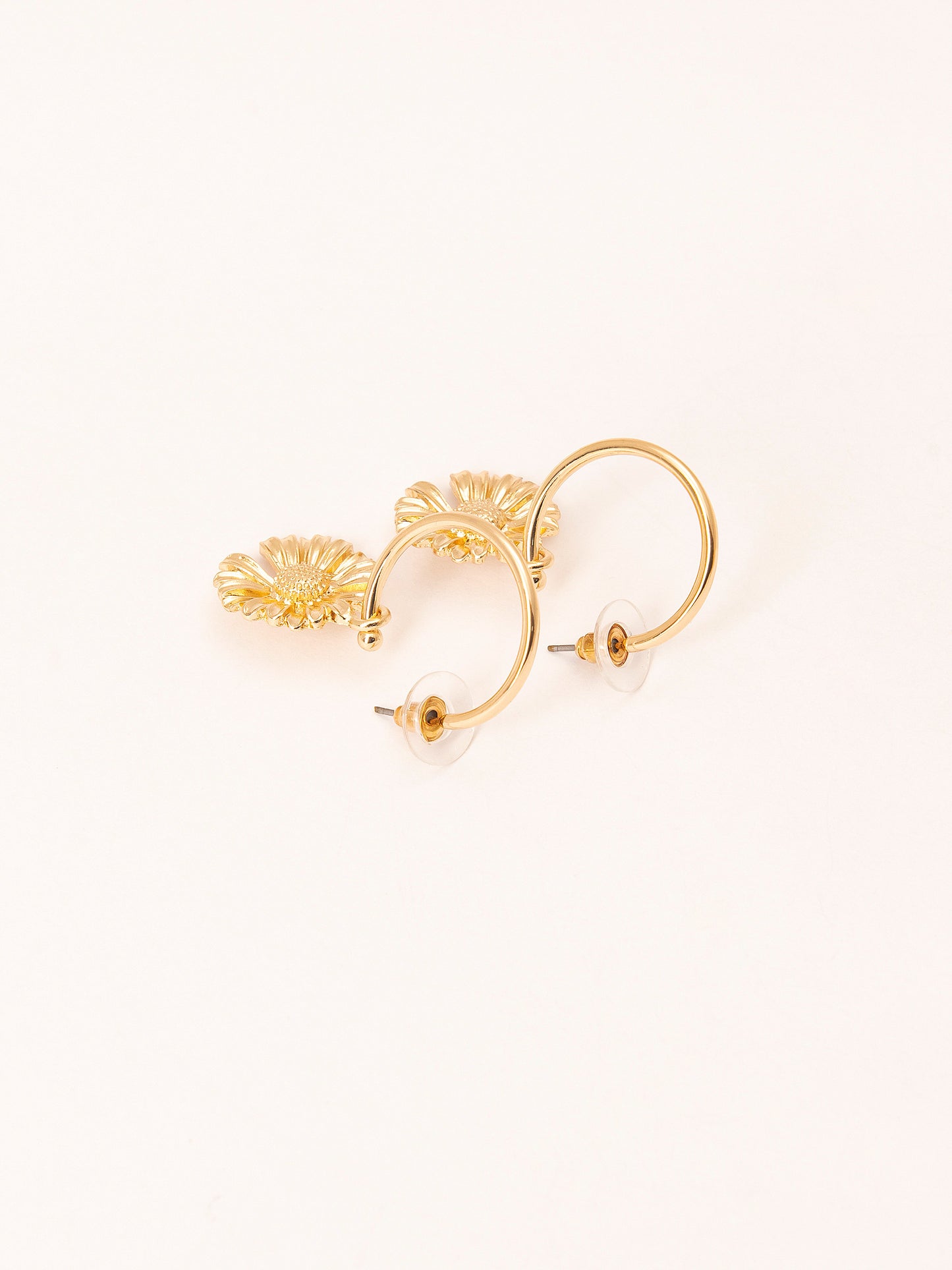 Sunflower Hoop Earrings