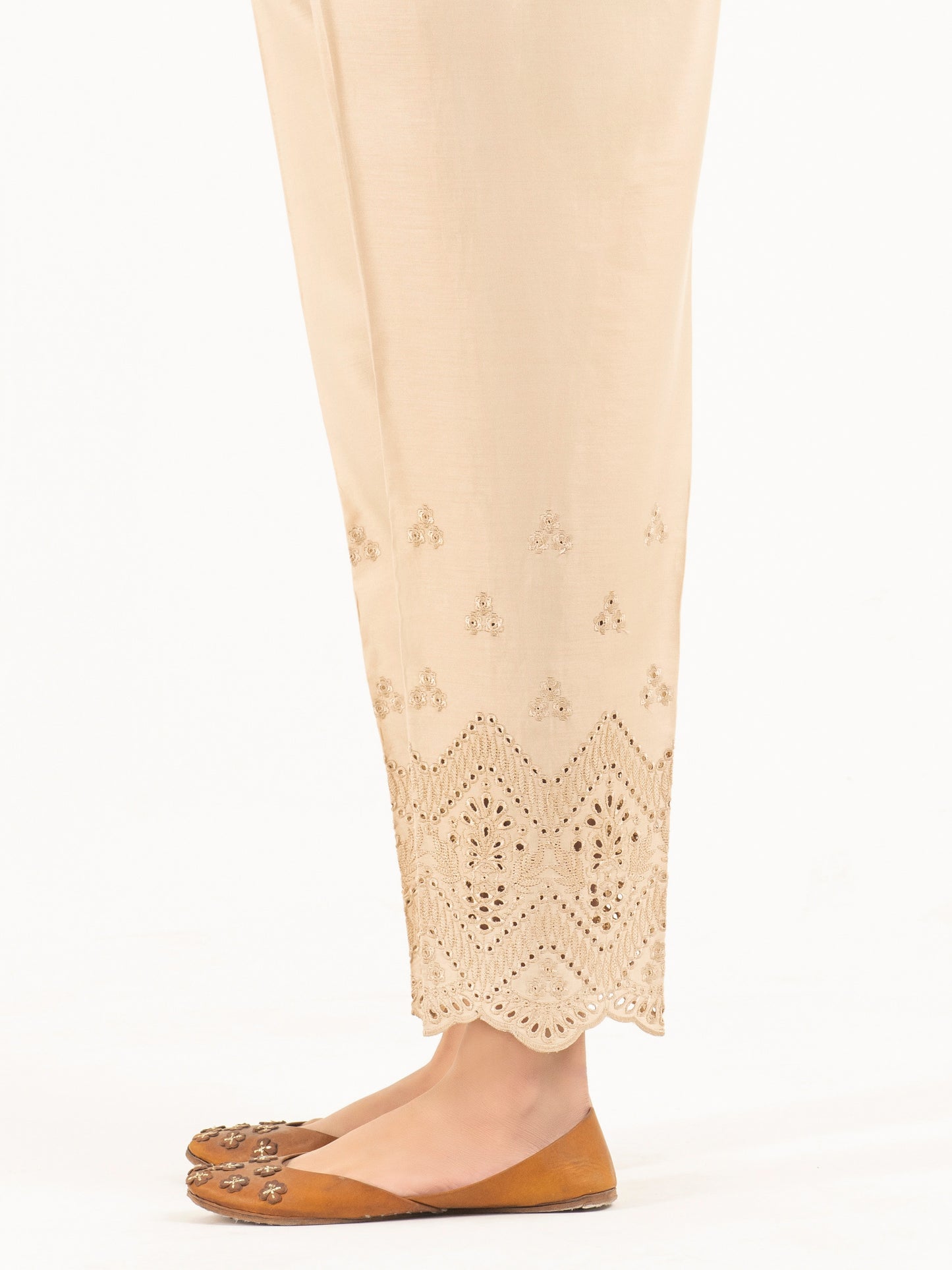 Embroidered Satin Trousers(Pret)